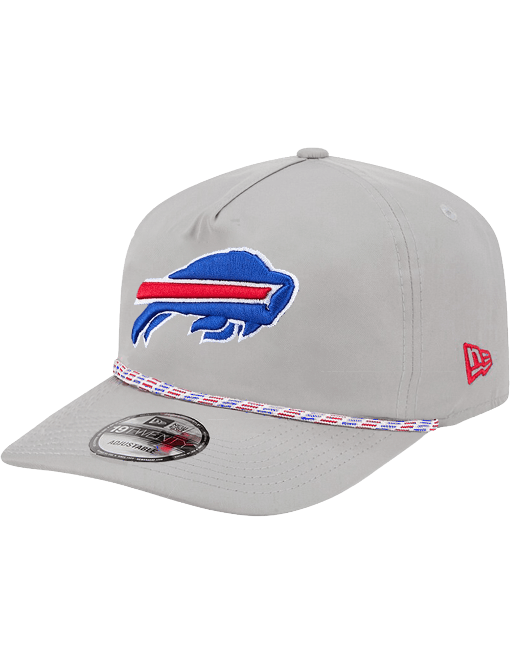 Buffalo Bills New Era NFL Team Rope 19TWENTY Pre-Curved Snapback Hat - Grey