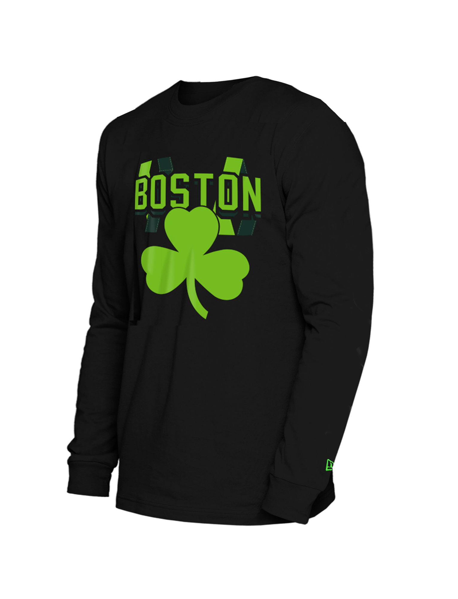 Boston Celtics New Era NBA 24-25 City Edition Long Sleeve T-Shirt - Black