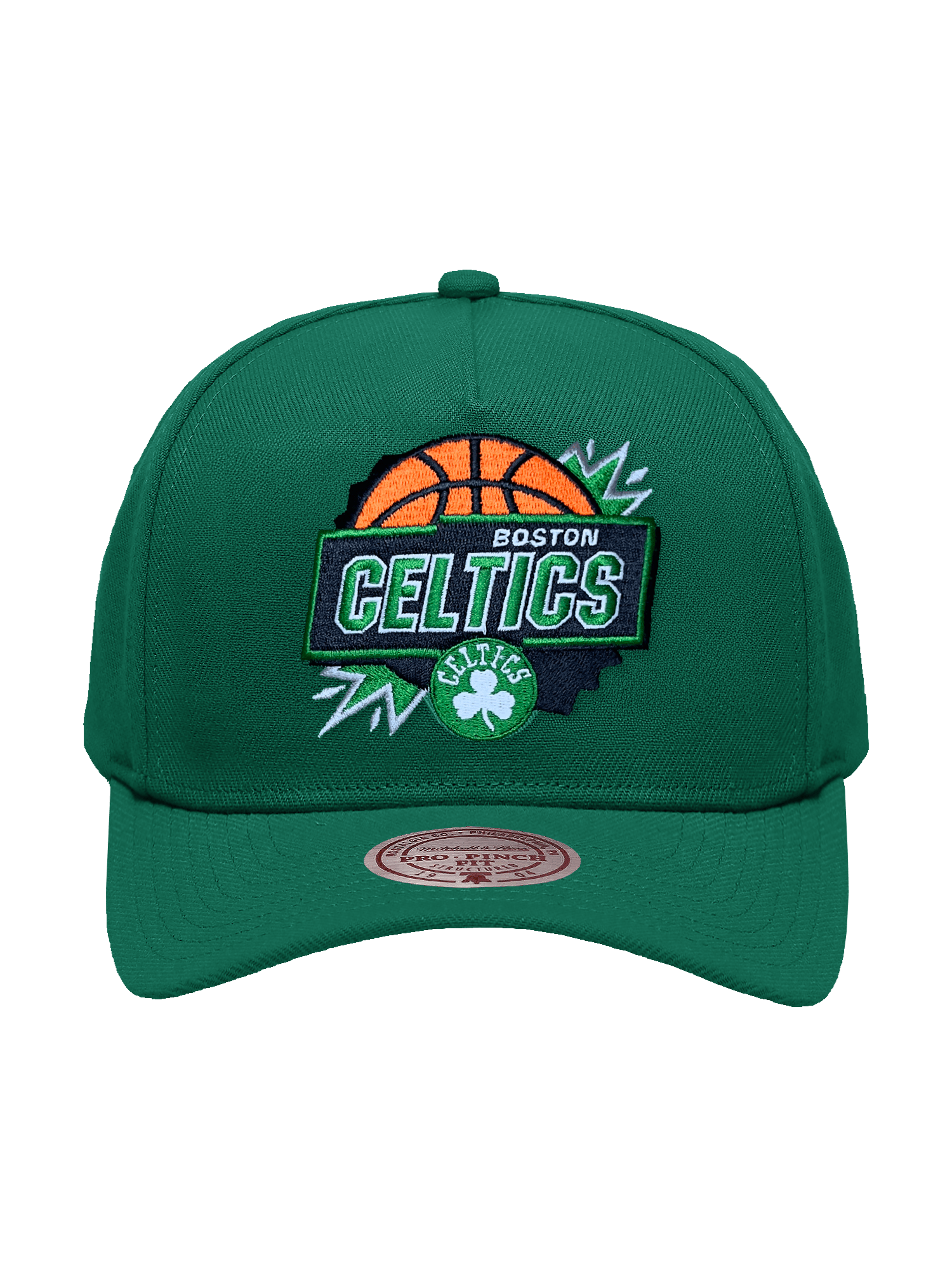 Boston Celtics Mitchell & Ness NBA Jam Session Pro Pinch Snapback Hat - Green