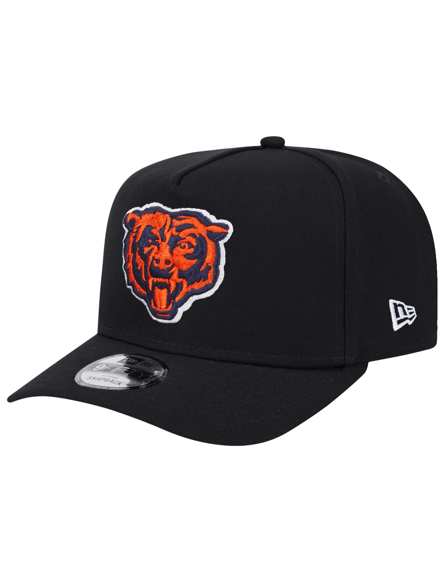 Chicago Bears New Era NFL Team 9FIFTY A-Frame Pre-Curved Snapback Hat - Black