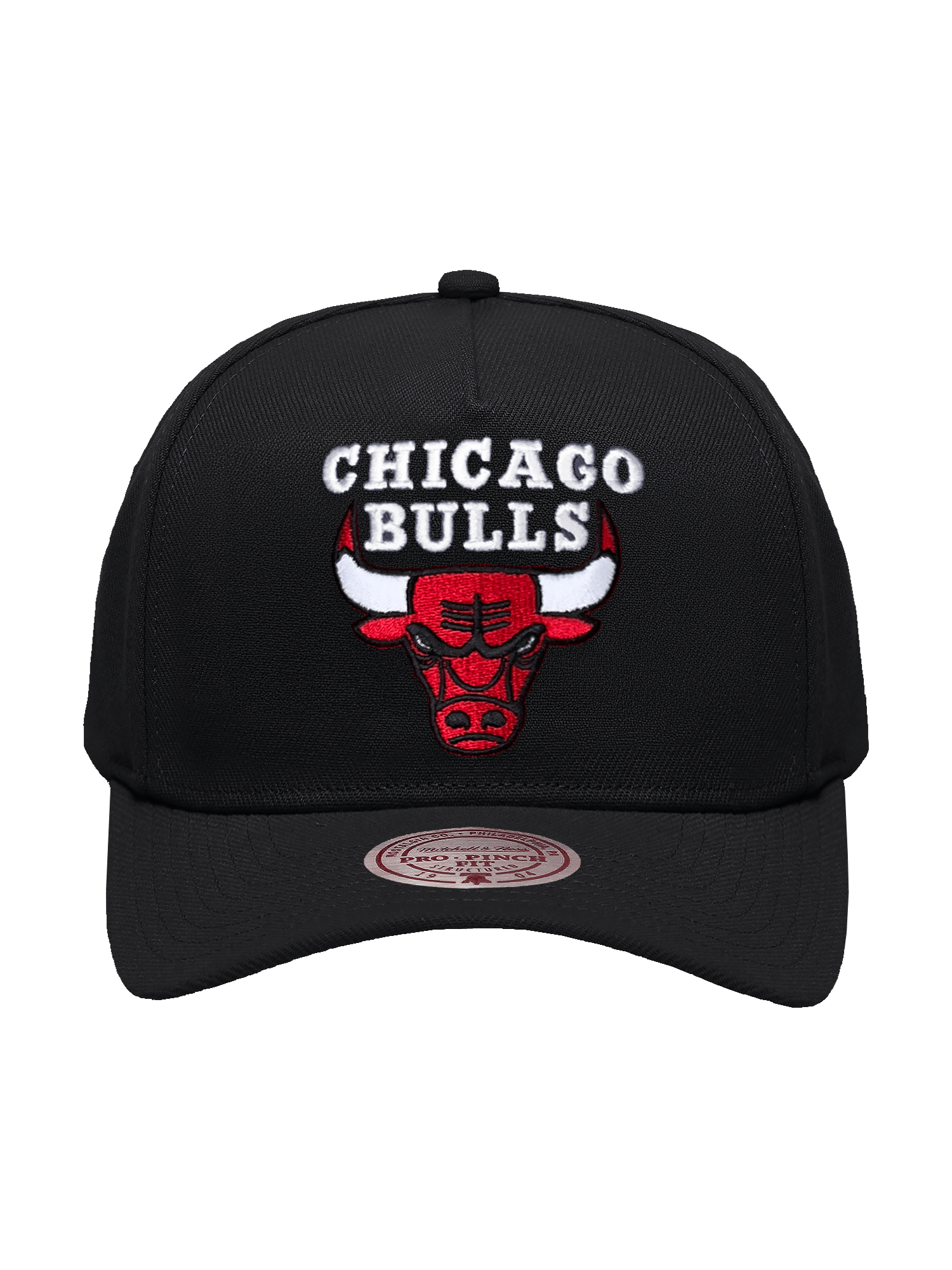 Chicago Bulls Mitchell & Ness NBA HWC Pro Pinch Snapback Hat - Black
