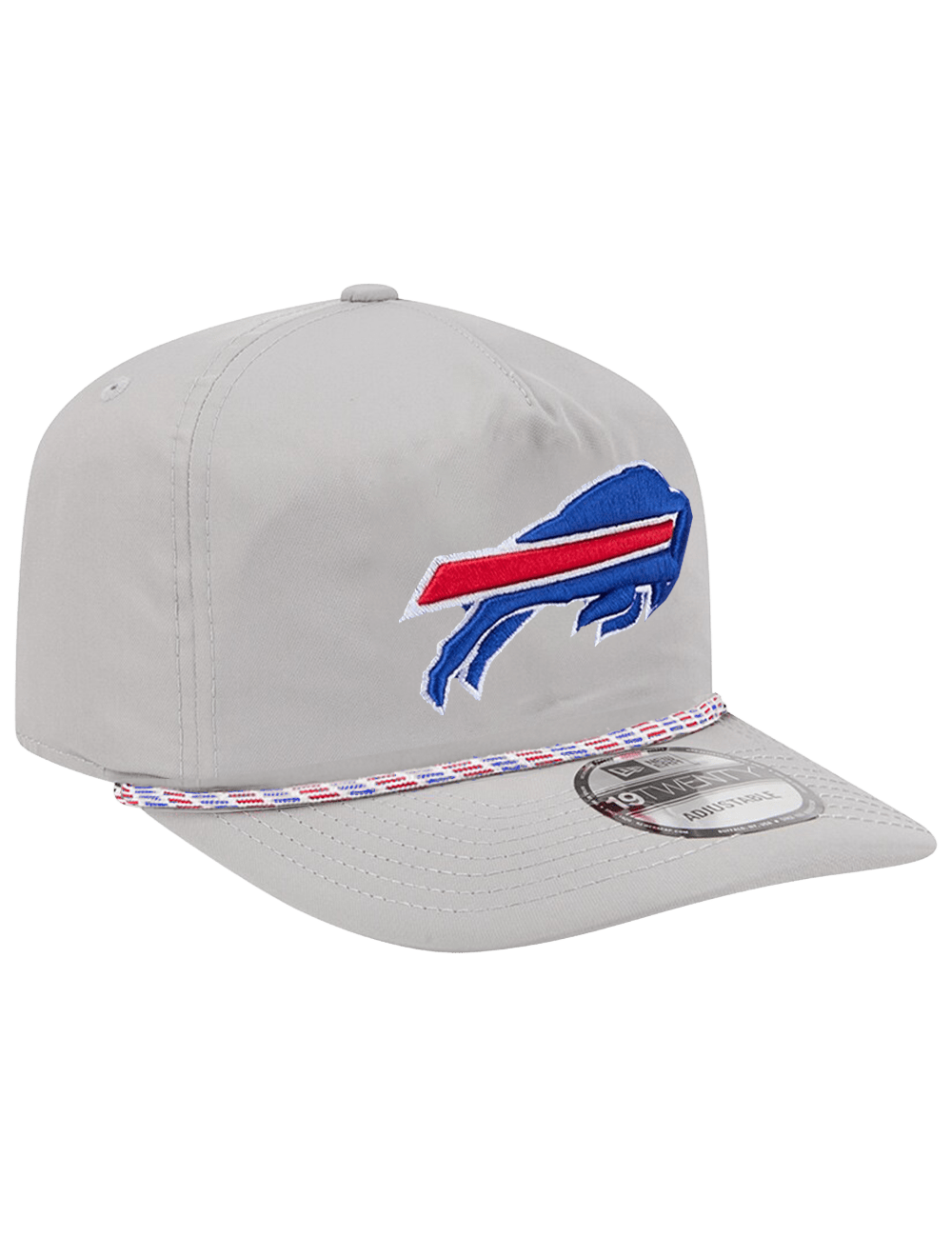 Buffalo Bills New Era NFL Team Rope 19TWENTY Pre-Curved Snapback Hat - Grey