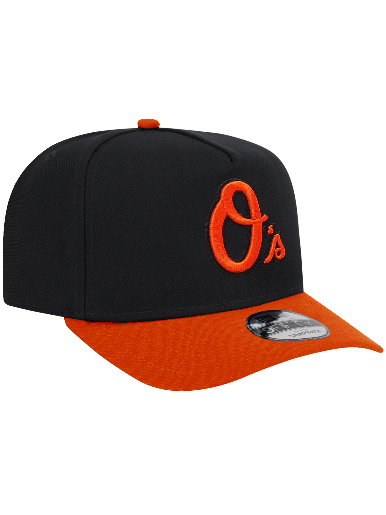 Baltimore Orioles New Era MLB Alt 2T Pre-Curved 9FIFTY A-Frame Snapback Hat - Black