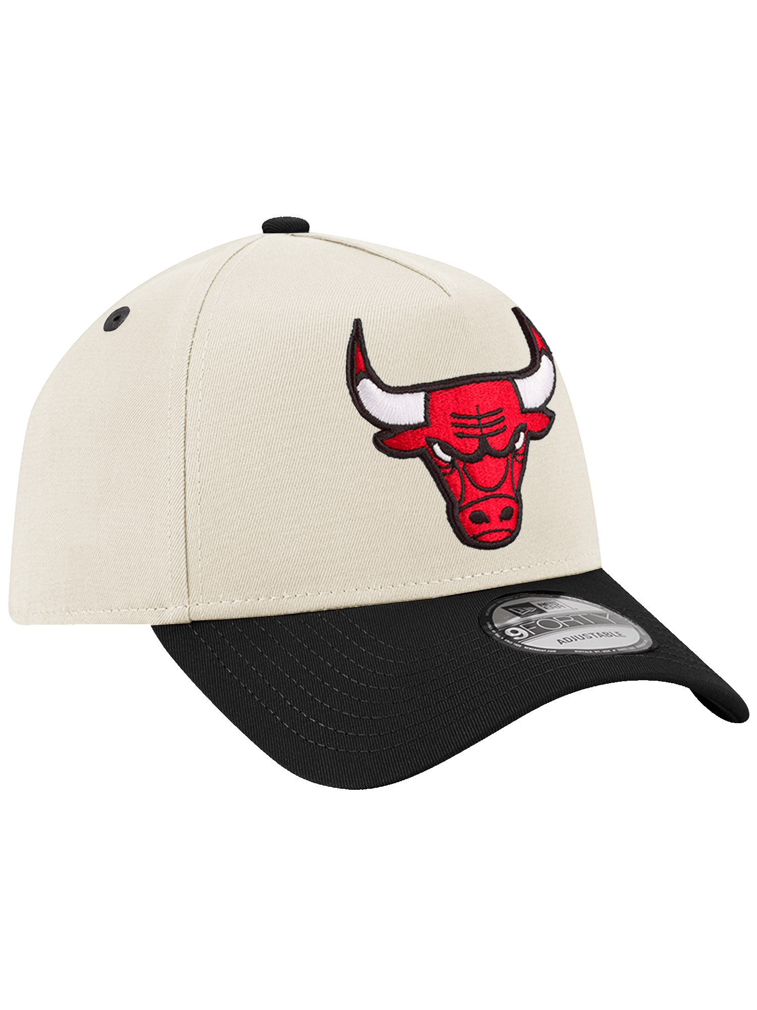 Chicago Bulls New Era NBA Team 2-Tone 9FORTY A-Frame Snapback Hat - Ivory