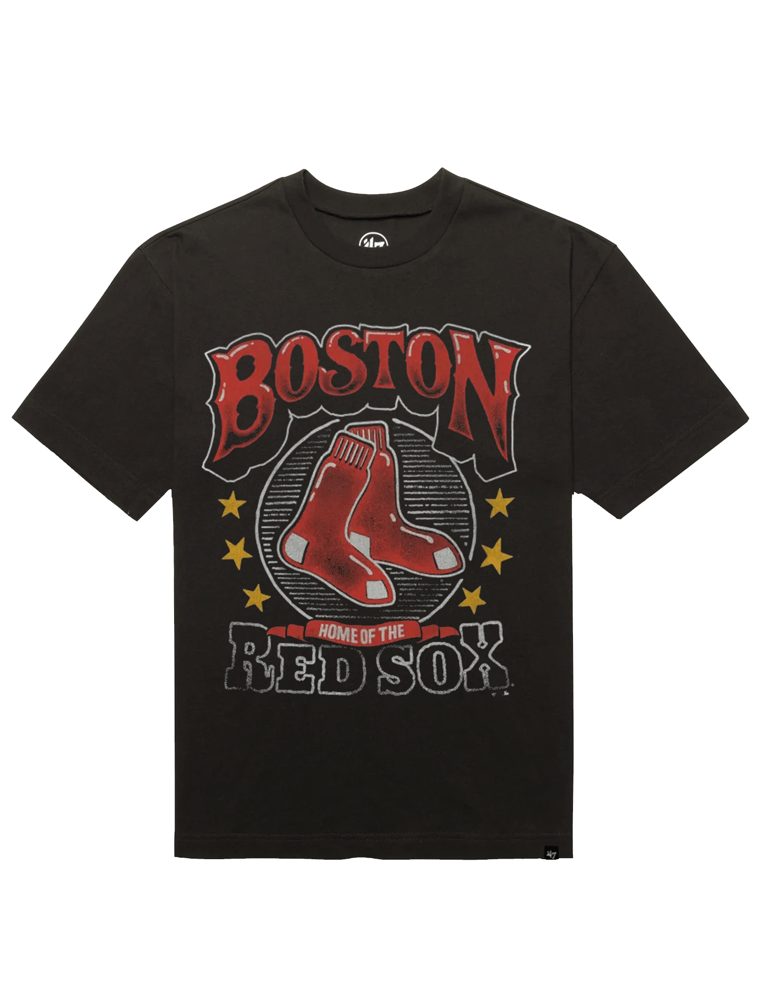 Boston Red Sox '47 MLB Throwback Vintage Foundation T-Shirt - Carbonite