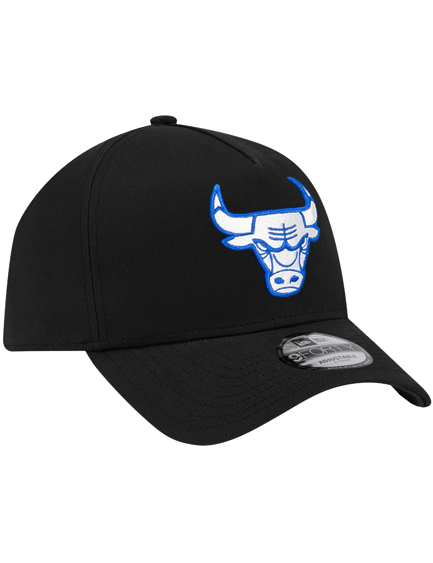 Chicago Bulls New Era NBA 9FORTY Royal Outline A-Frame Snapback Hat - Black