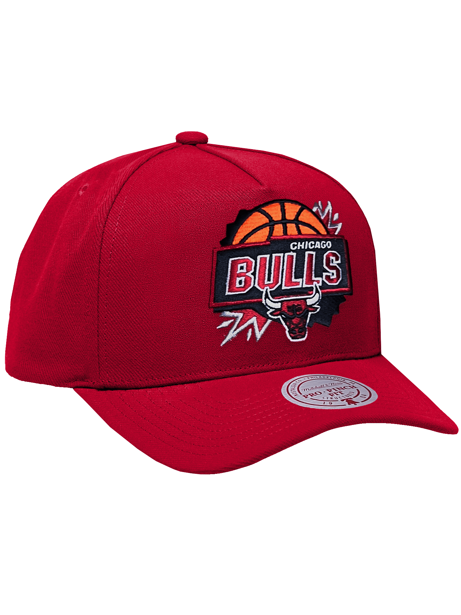 Chicago Bulls Mitchell & Ness NBA Jam Session Pro Pinch Snapback Hat - Red