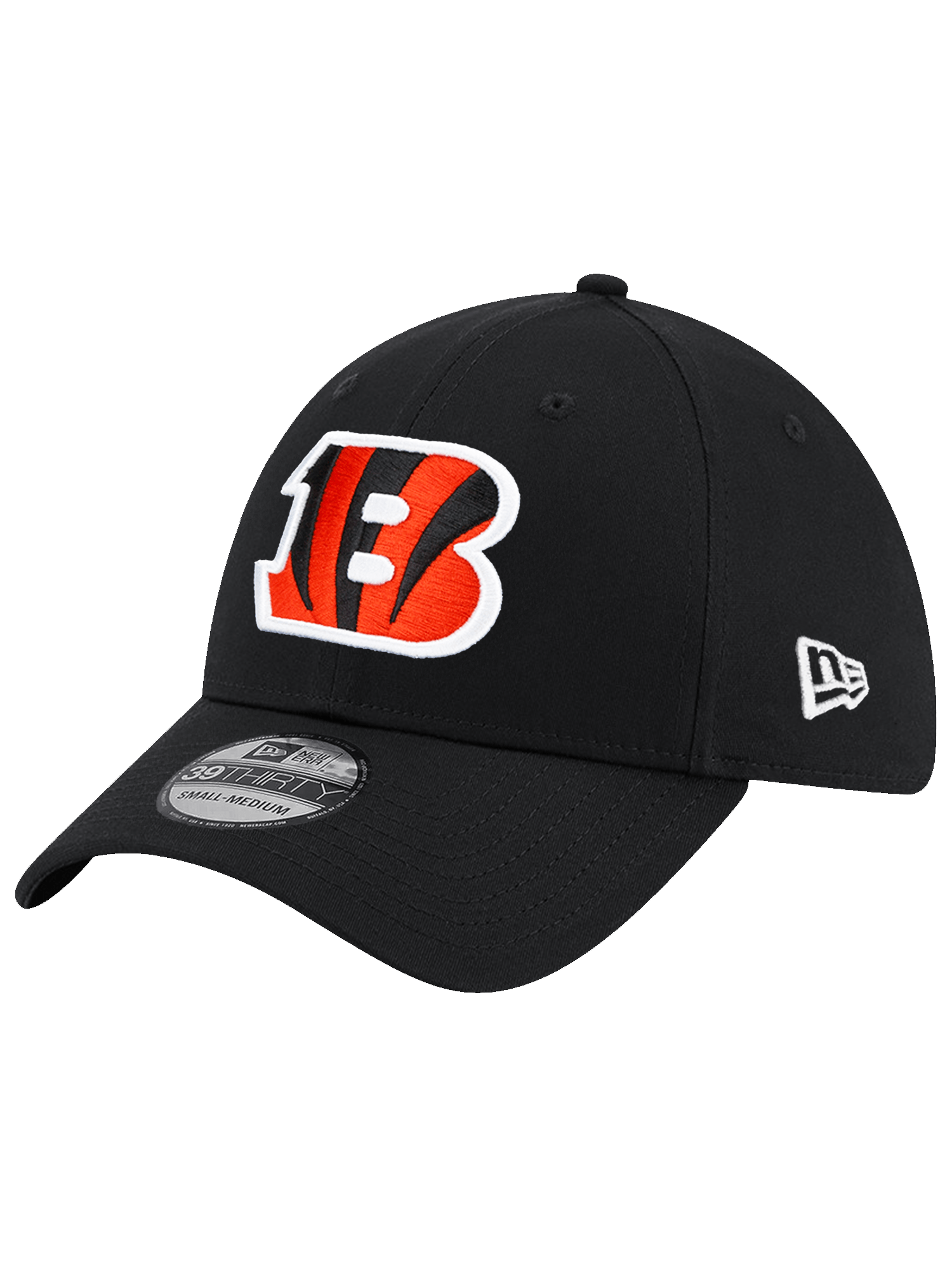 Cincinnati Bengals New Era NFL Team 39THIRTY Stretch-Fit Hat - Black