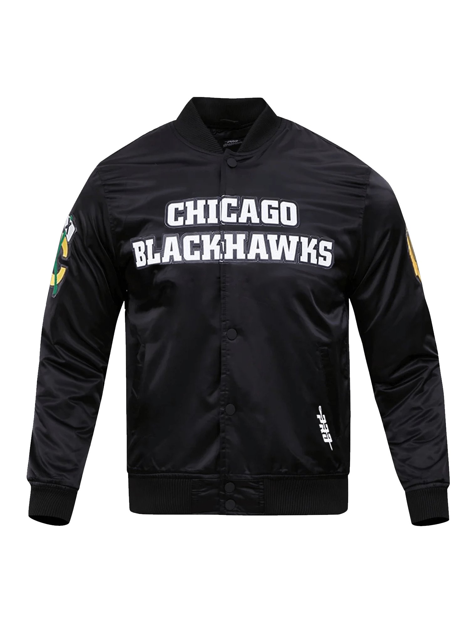 Chicago Blackhawks Pro Standard NHL Team Classic Satin Button Jacket - Black