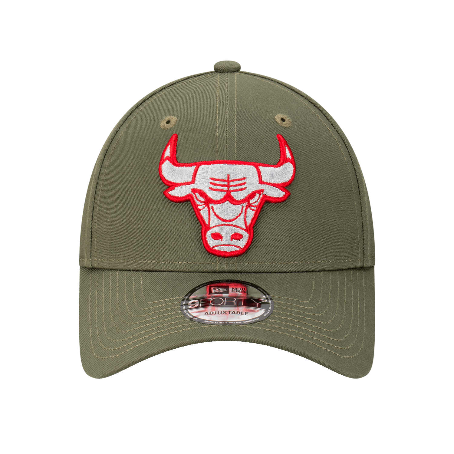 Chicago Bulls New Era NFL Tonal Logo 9FORTY Strapback Hat - Olive