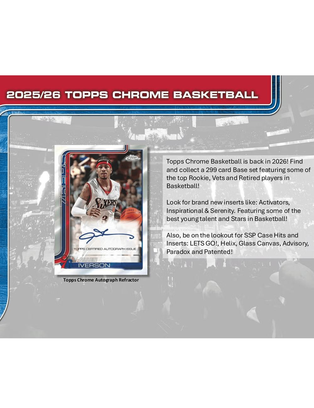 2025-26 Topps Chrome NBA Basketball Trading Card Mega Box