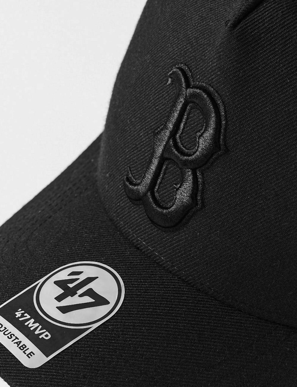 Boston Red Sox '47 MLB Black On Black MVP DT Snapback Hat