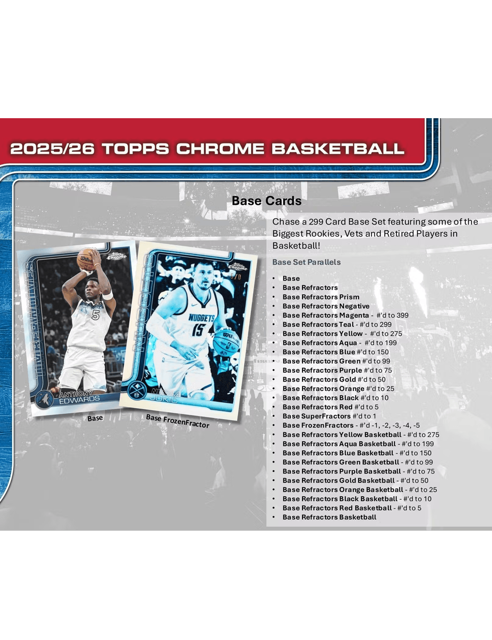 2025-26 Topps Chrome NBA Basketball Trading Card Mega Box