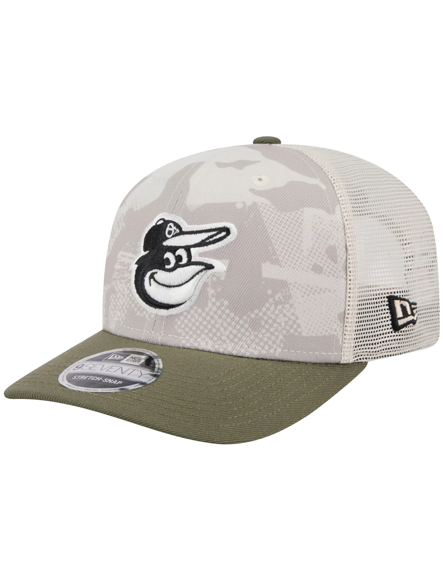 Baltimore Orioles New Era MLB Armed Forces 2025 9SEVENTY Stretch-Snapback Hat