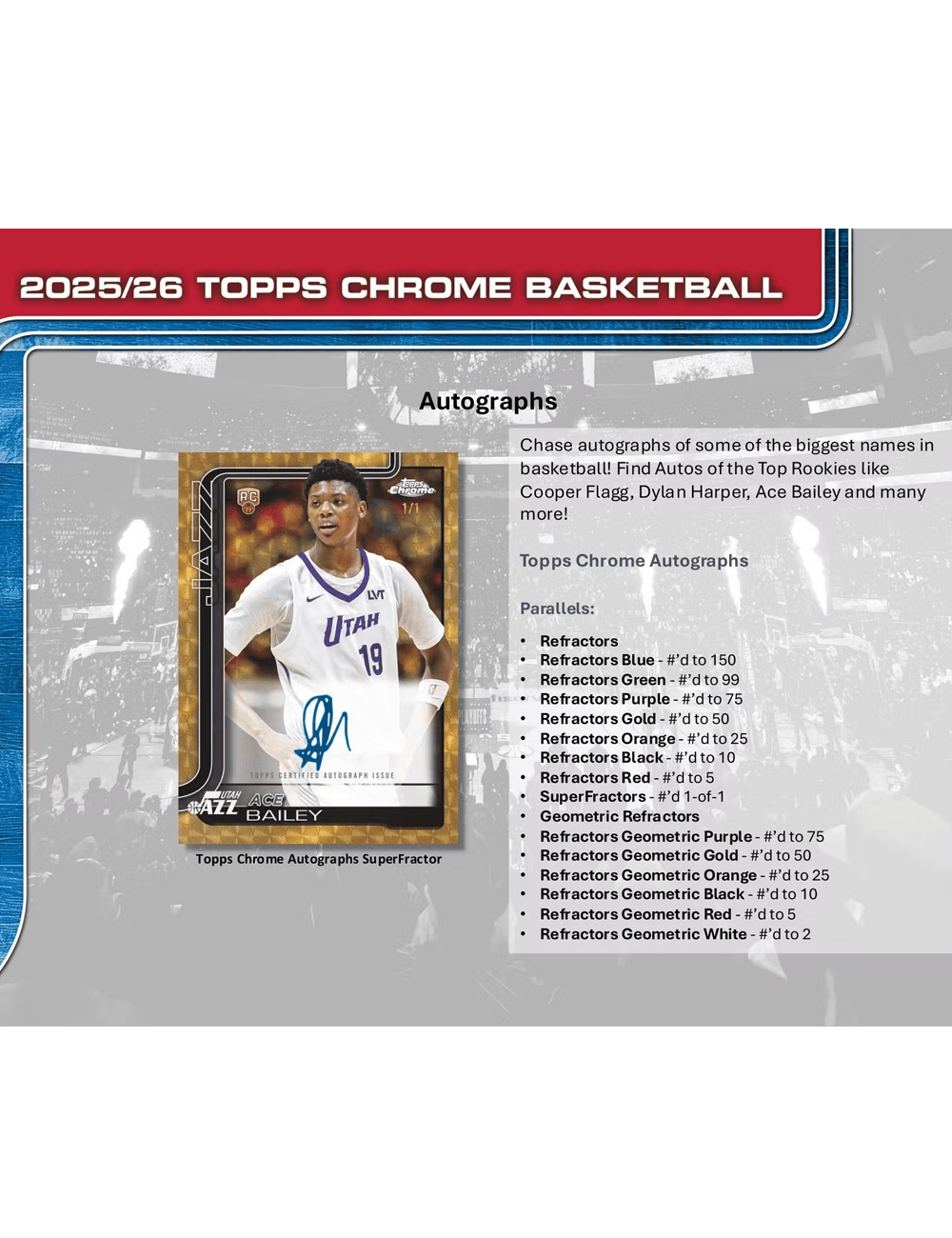 2025-26 Topps Chrome NBA Basketball Trading Card Mega Box