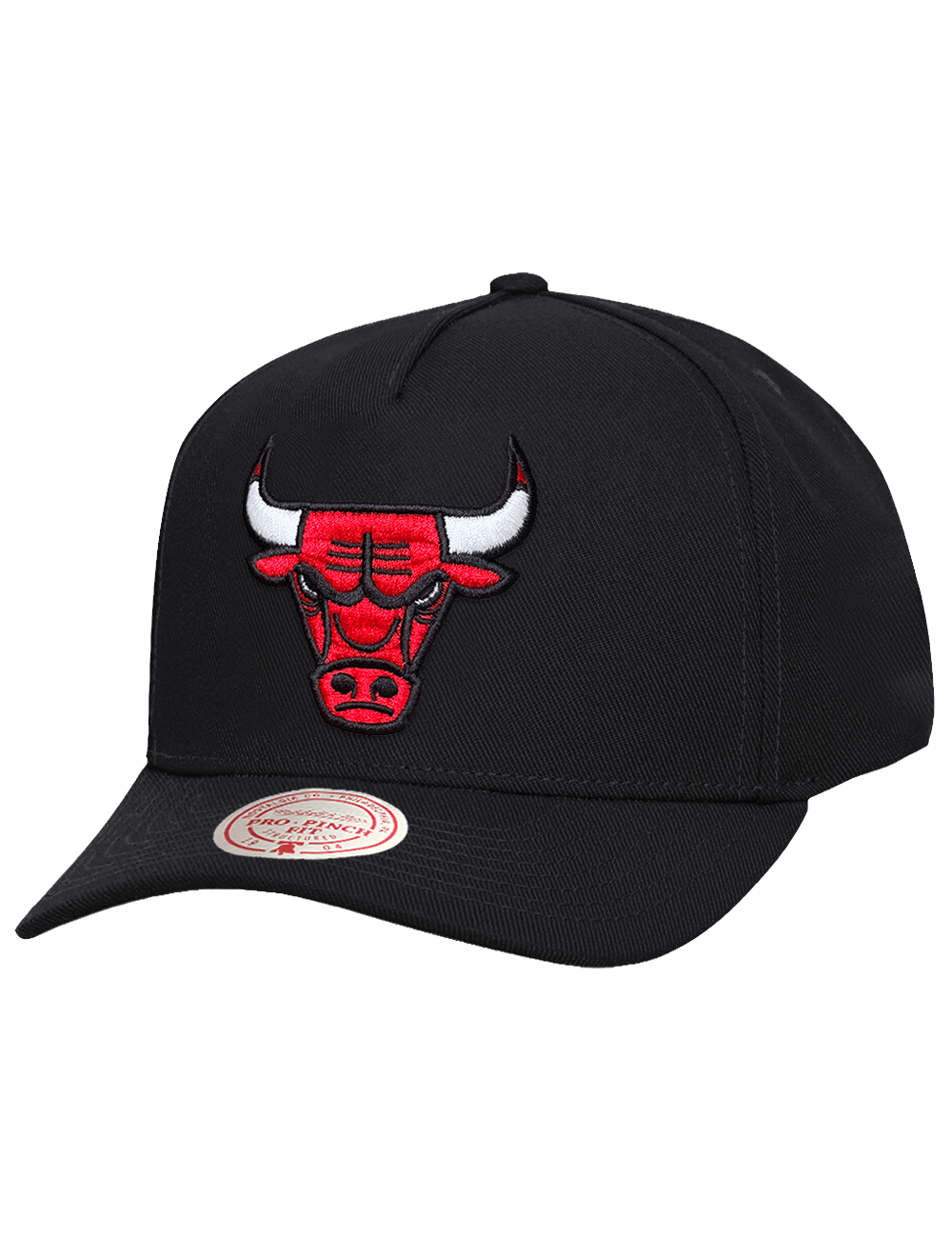 Chicago Bulls Mitchell & Ness NBA Team Pro Pinch Snapback Hat - Black