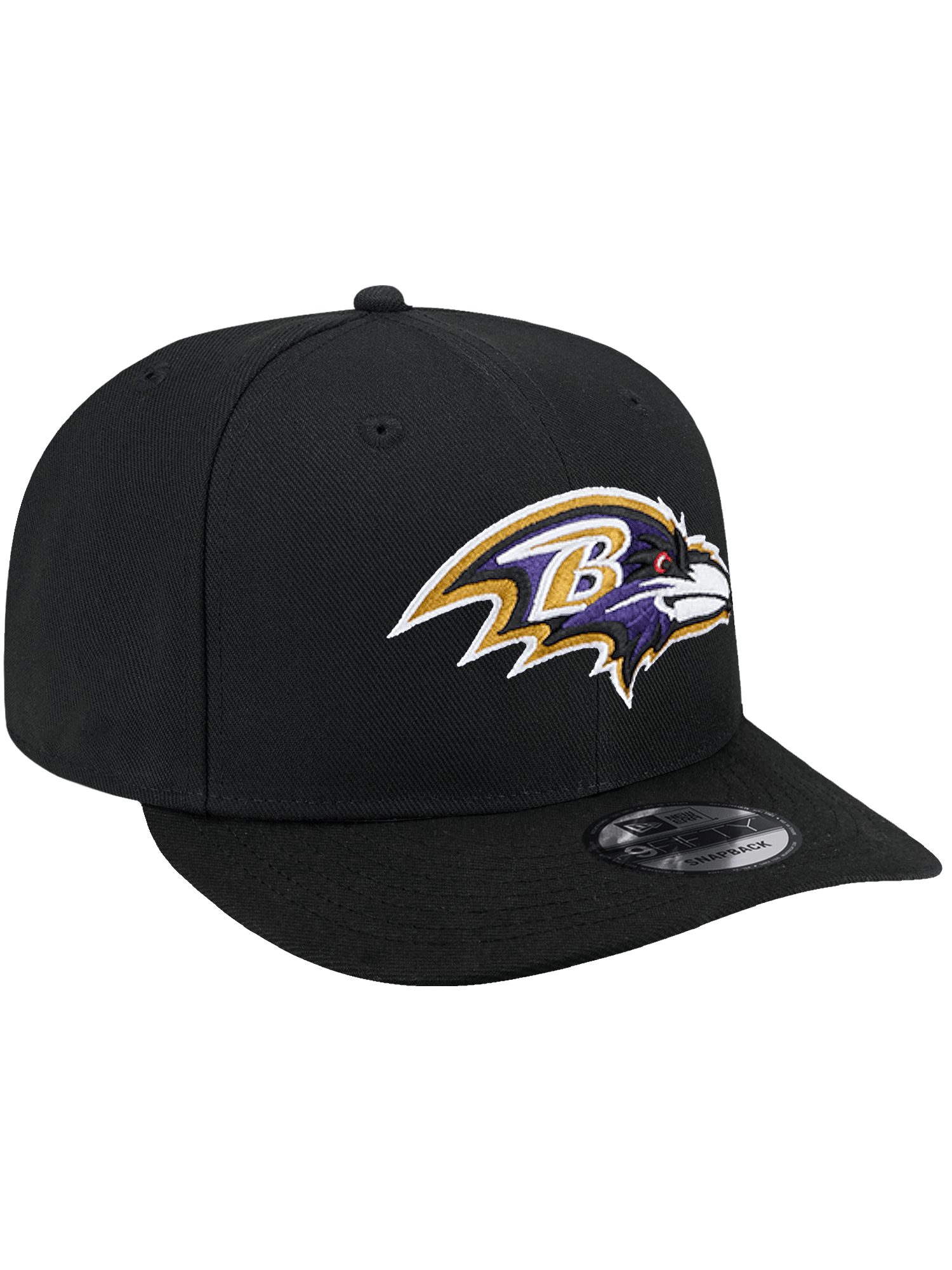 Baltimore Ravens New Era NFL Team 9FIFTY Pre-Curved Snapback Hat - Black