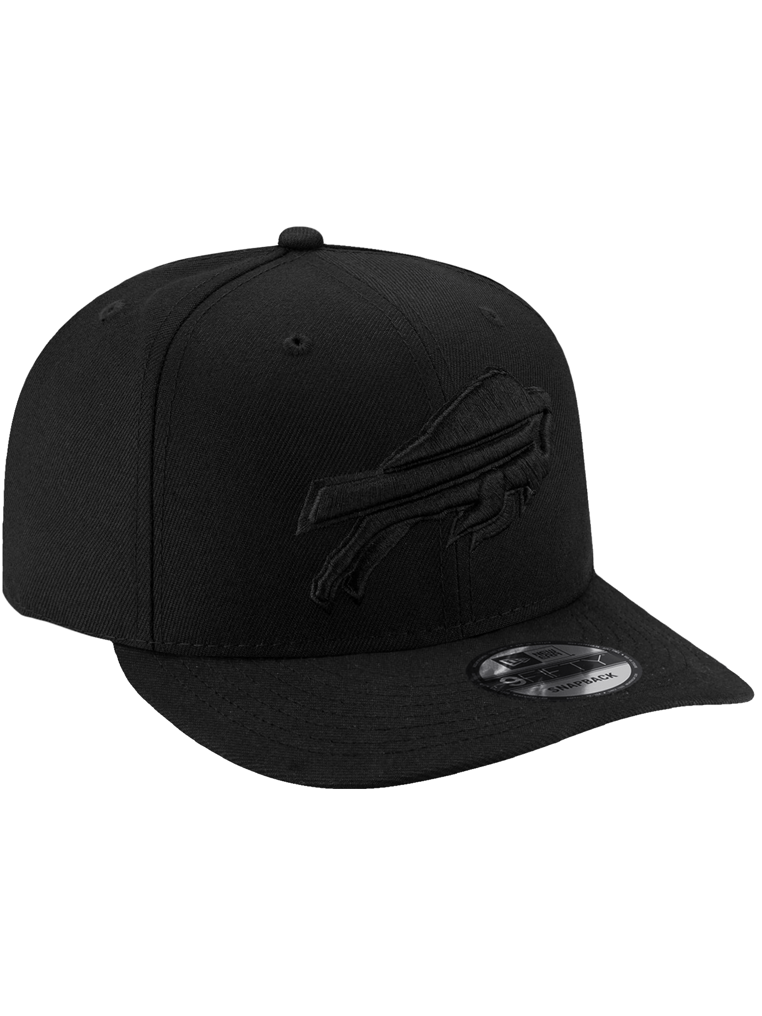 Buffalo Bills New Era NFL Black On Black Pre-Curved 9FIFTY Snapback Hat