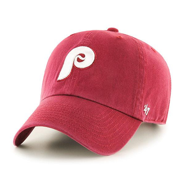 Philadelphia Phillies '47 MLB Cooperstown Clean Up Strapback Hat - Cardinal