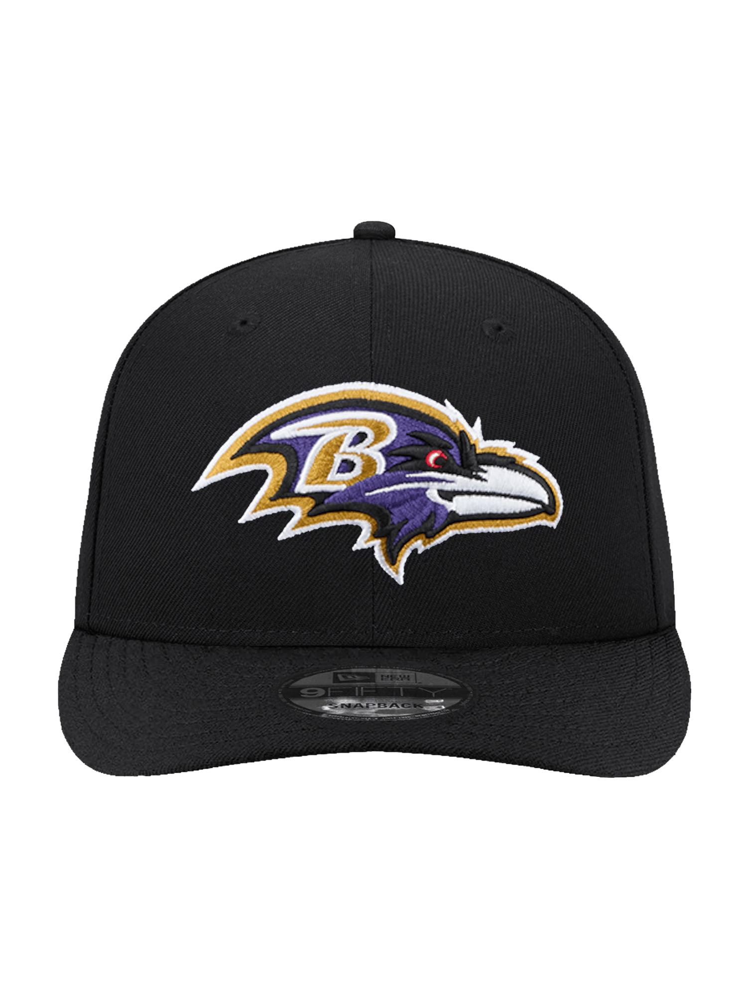 Baltimore Ravens New Era NFL Team 9FIFTY Pre-Curved Snapback Hat - Black
