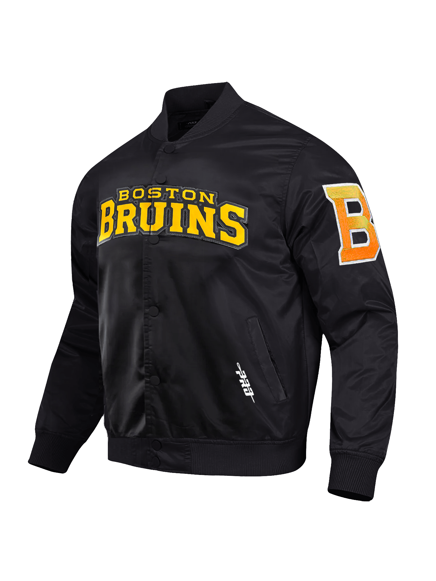 Boston Bruins Pro Standard NHL Team Classic Satin Button Jacket - Black
