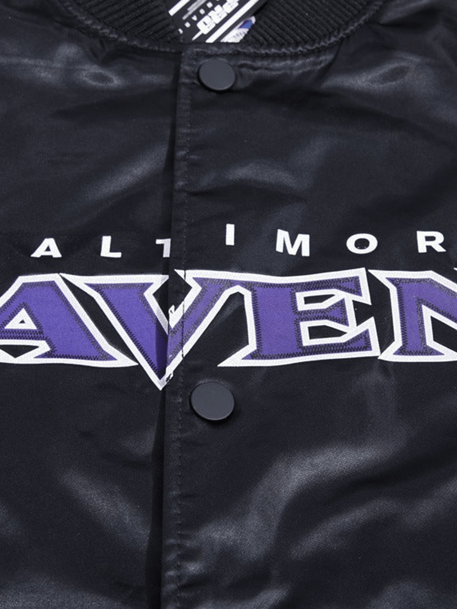 Baltimore Ravens Pro Standard NFL Team Classic Satin Button Jacket- Black