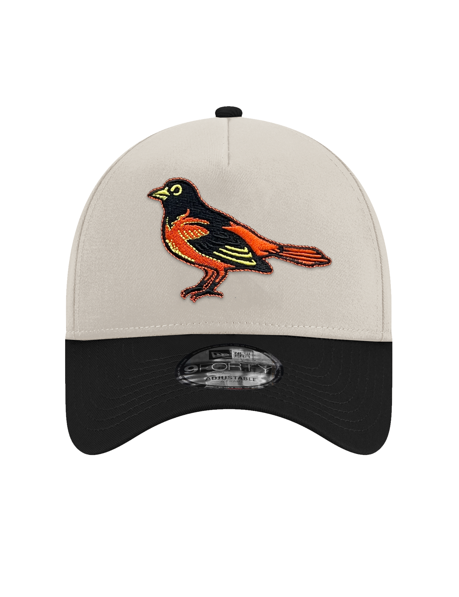 Baltimore Orioles New Era MLB 1970 World Seies 9FORTY A-Frame Snapback Hat - Stone