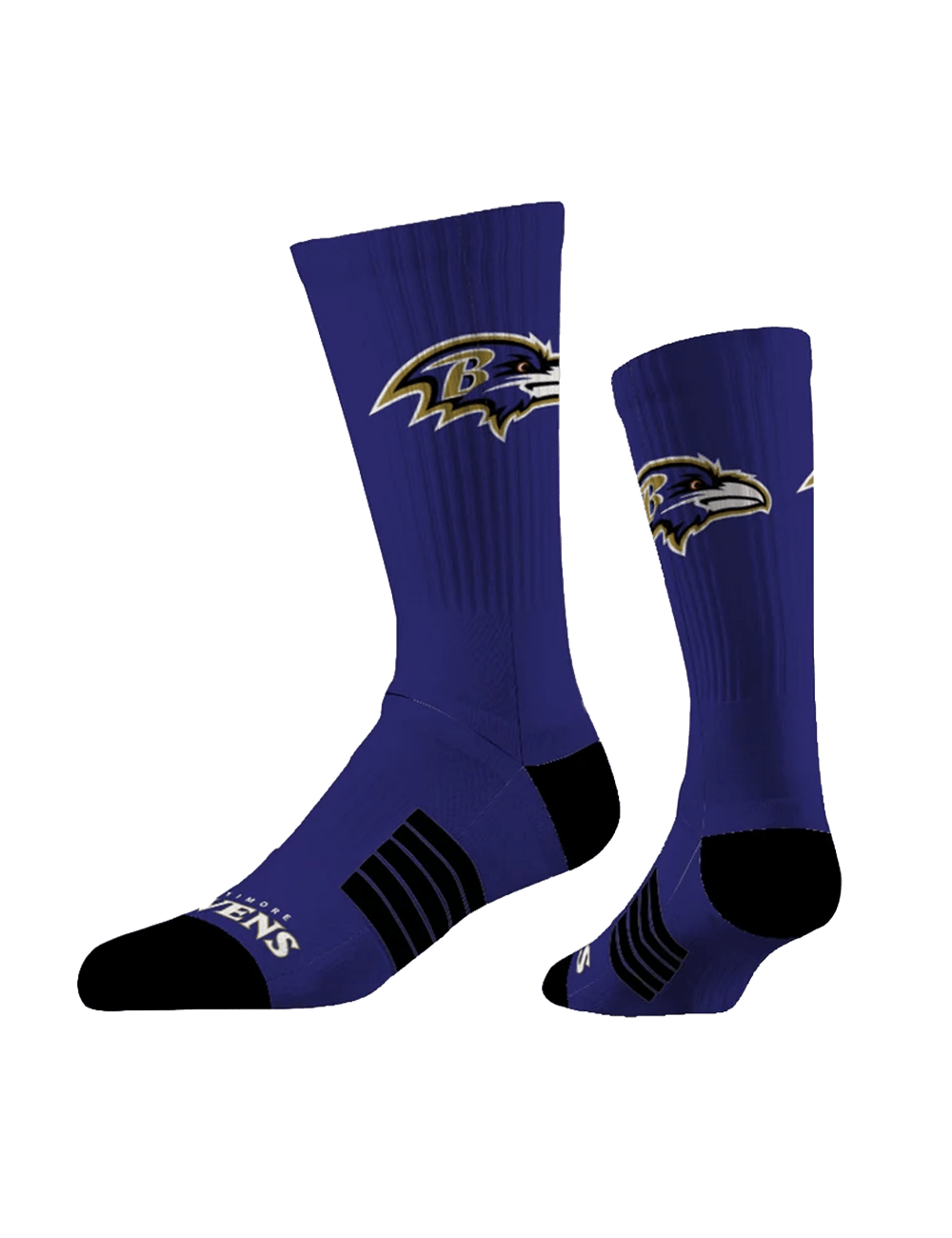 Baltimore Ravens Strideline NFL Team Premier Flex-Stretch Crew Socks - Purple