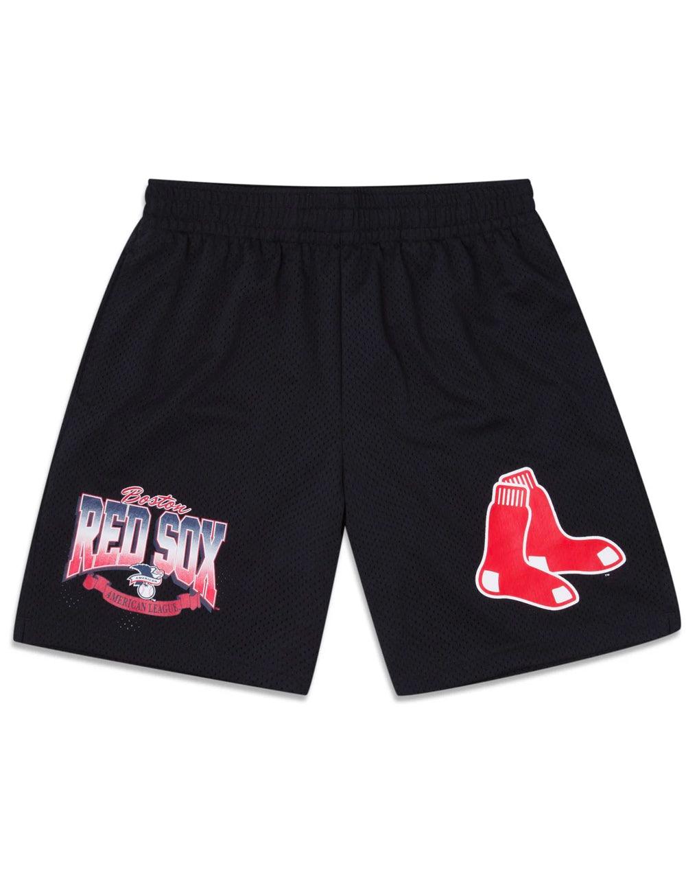 Boston Red Sox New Era MLB Logo Arch Mesh Shorts - Navy