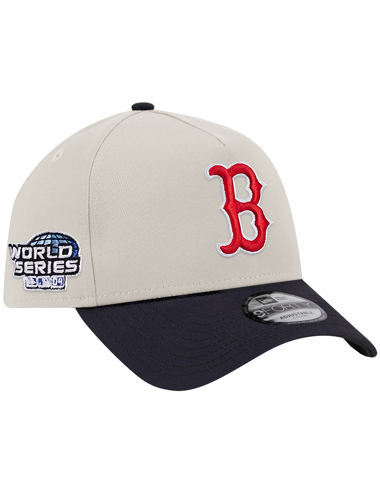 Boston Red Sox New Era MLB 04 World Seies 9FORTY A-Frame Snapback Hat - Stone