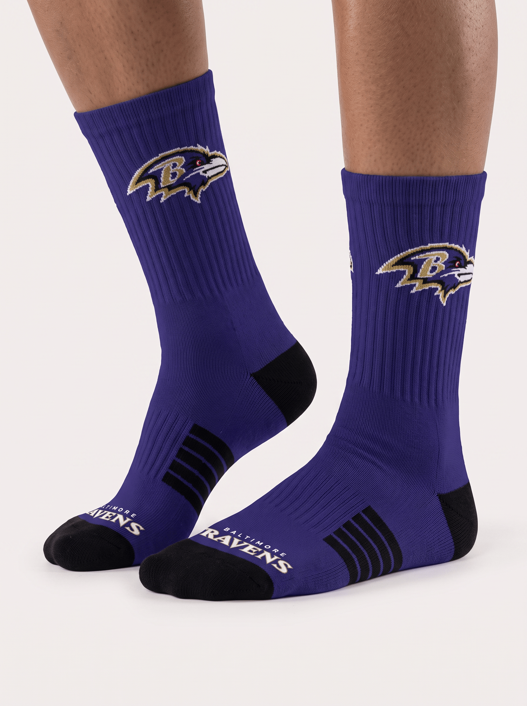 Baltimore Ravens Strideline NFL Team Premier Flex-Stretch Crew Socks - Purple
