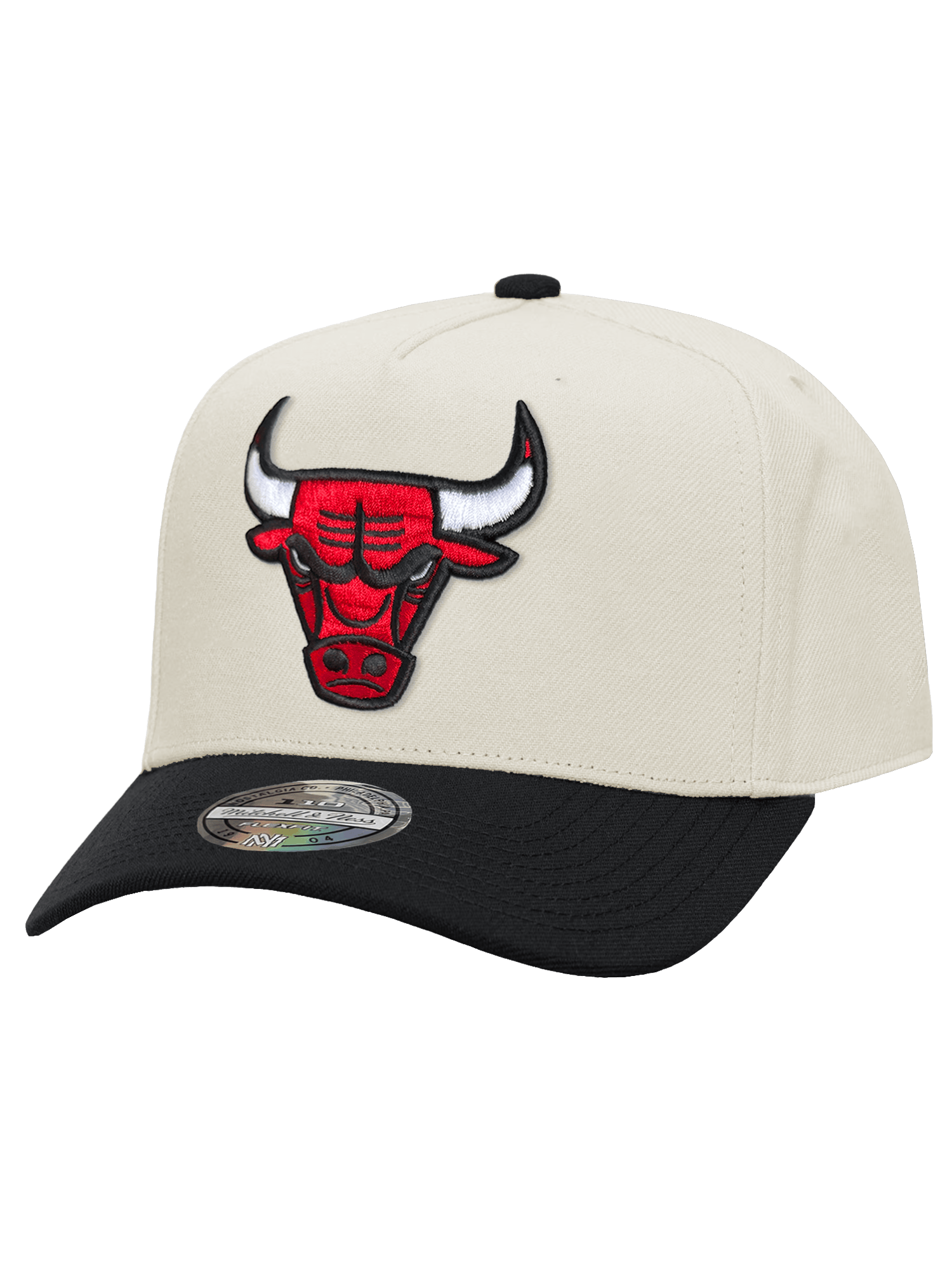 Chicago Bulls Mitchell & Ness NBA Team Flex-Snap Snapback Hat - Off White