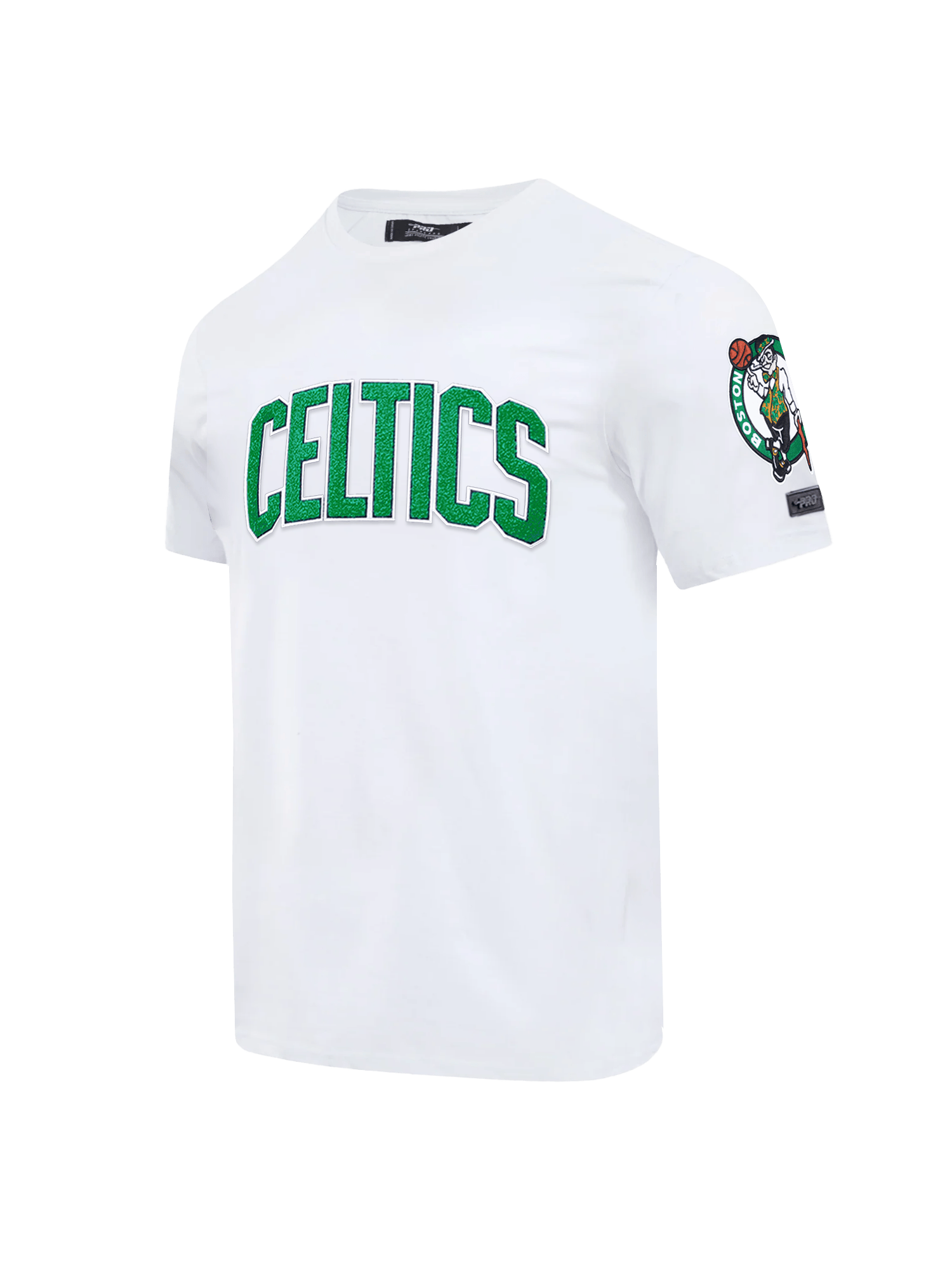 Boston Celtics Pro Standard NBA Team Chenille Flex T-Shirt - White