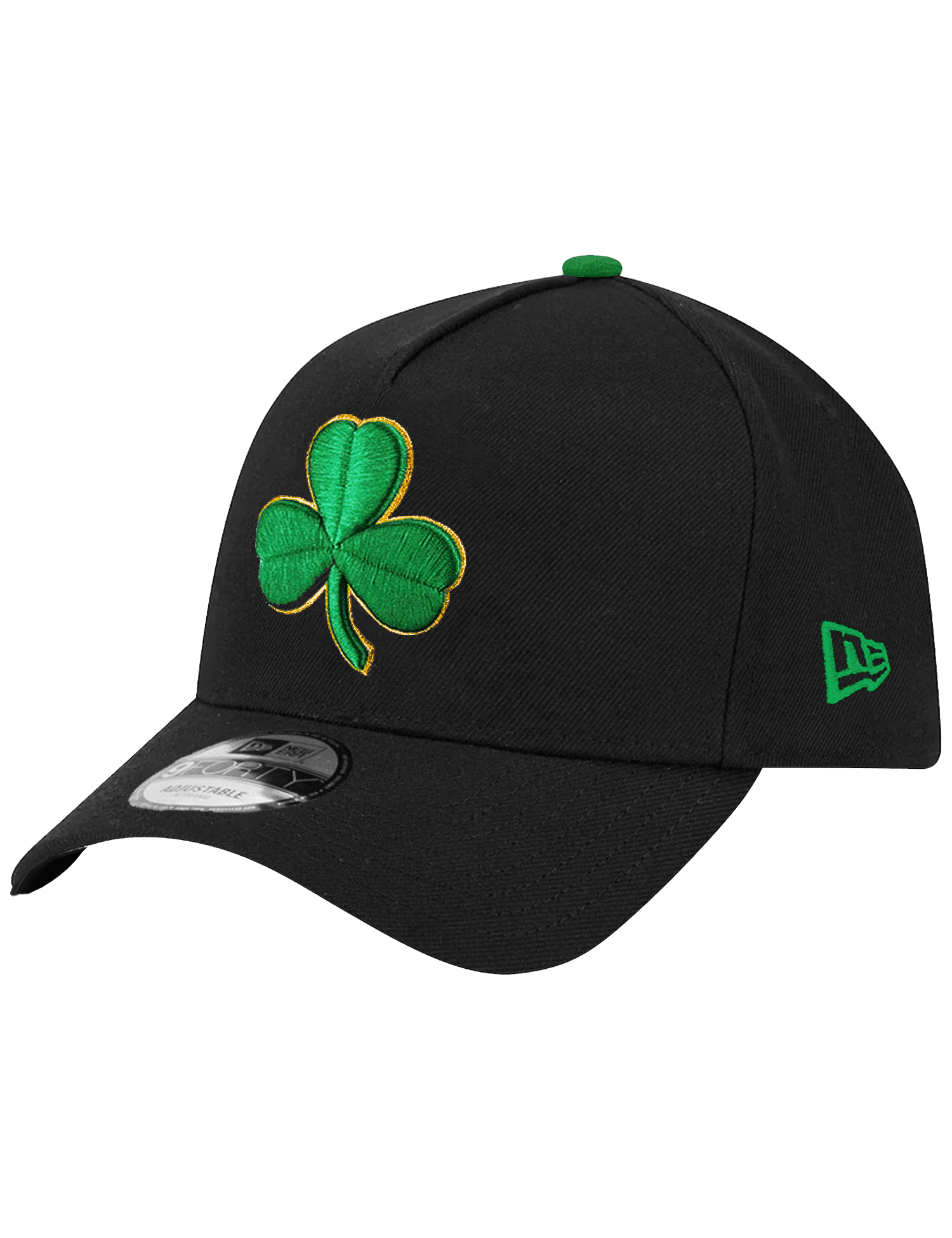 Boston Celtics New Era NBA Shamrock 9FORTY A-Frame Snapback Hat - Black