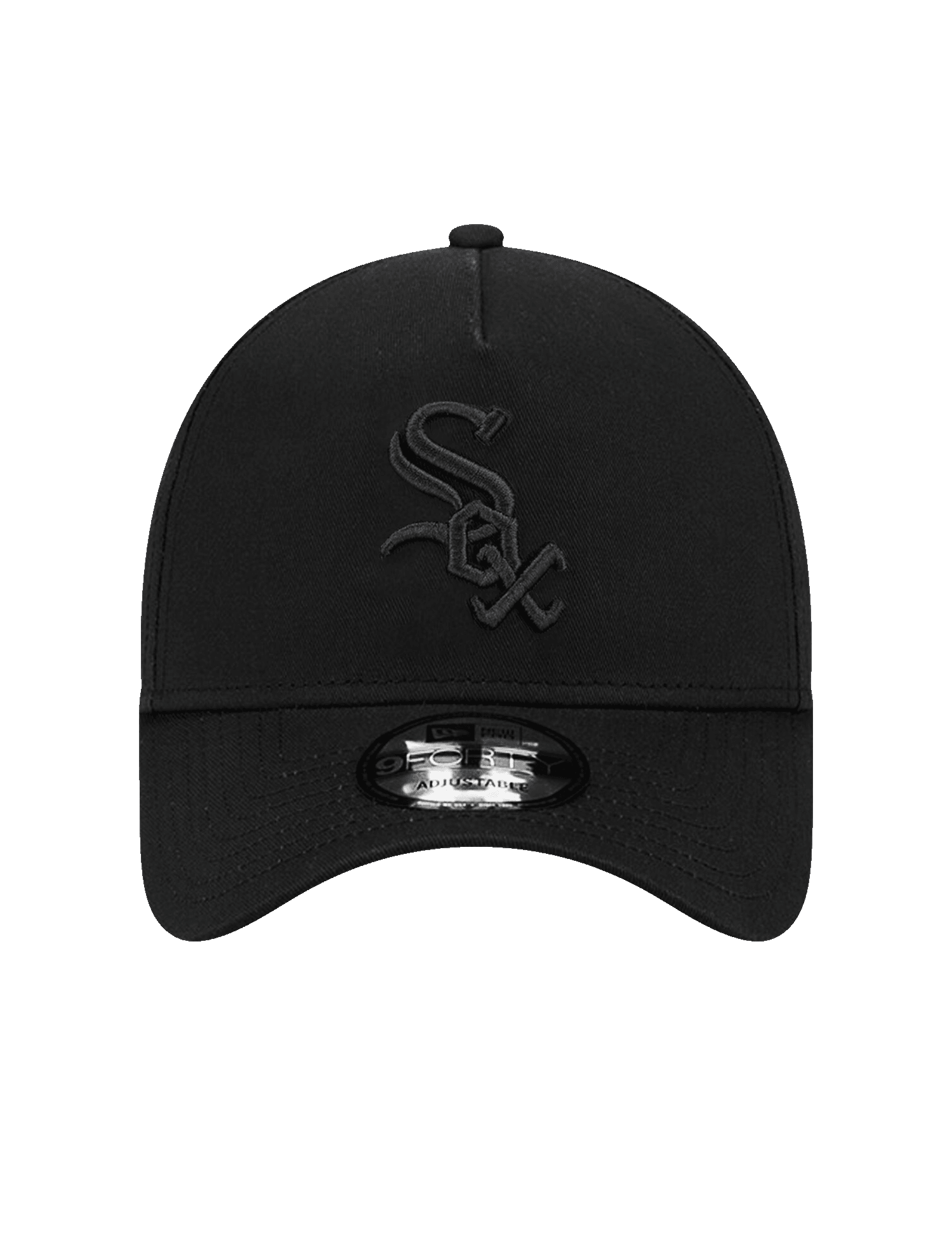 Chicago White Sox New Era MLB Black on Black 9FORTY A-Frame Snapback Hat
