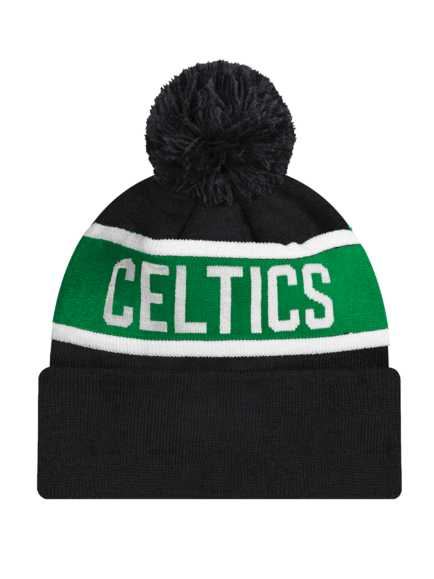 Boston Celtics New Era NBA Spell Out Knit Beanie - Black