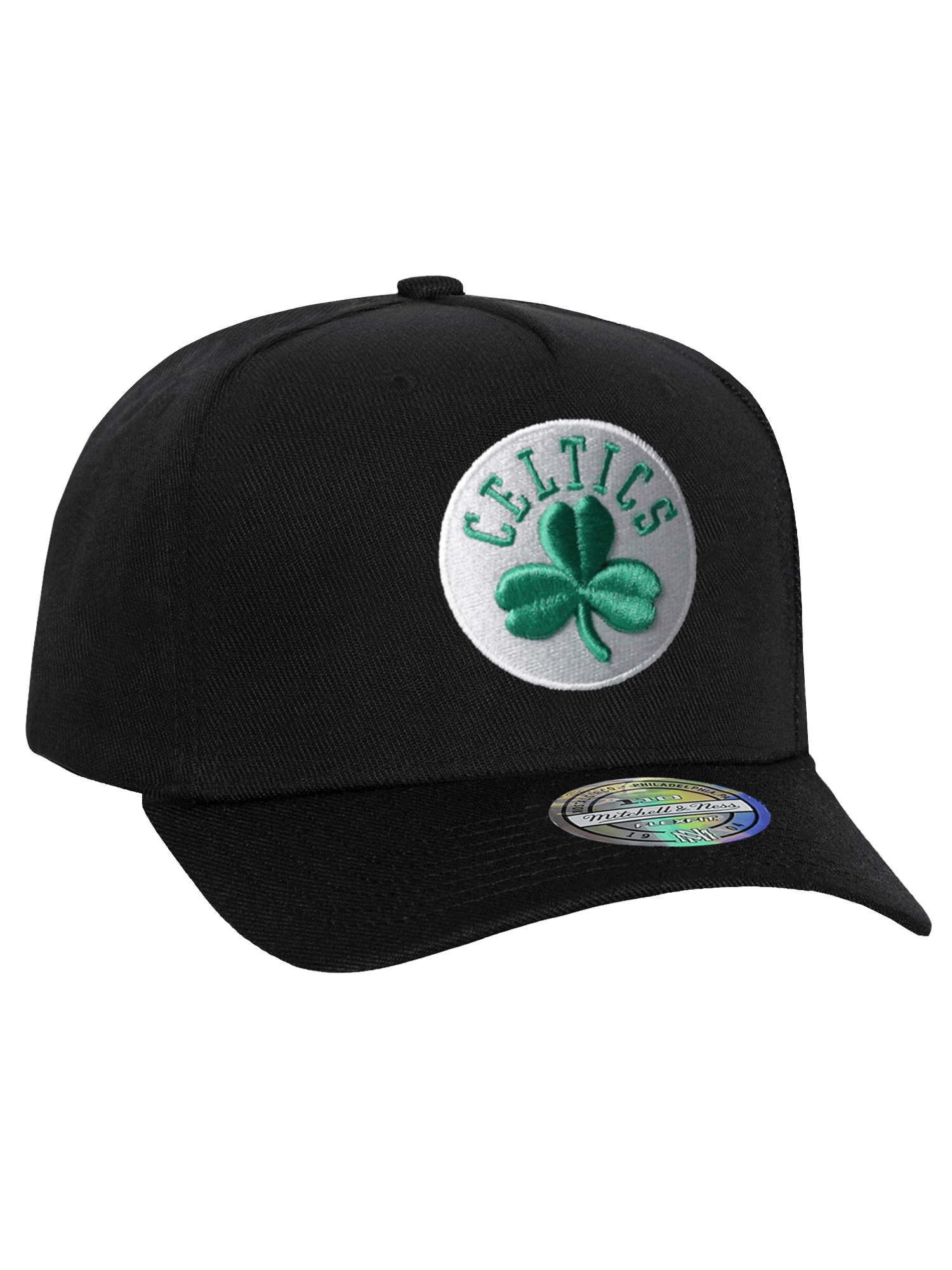 Boston Celtics Mitchell & Ness NBA Team 110 Flex Snapback Hat - Black