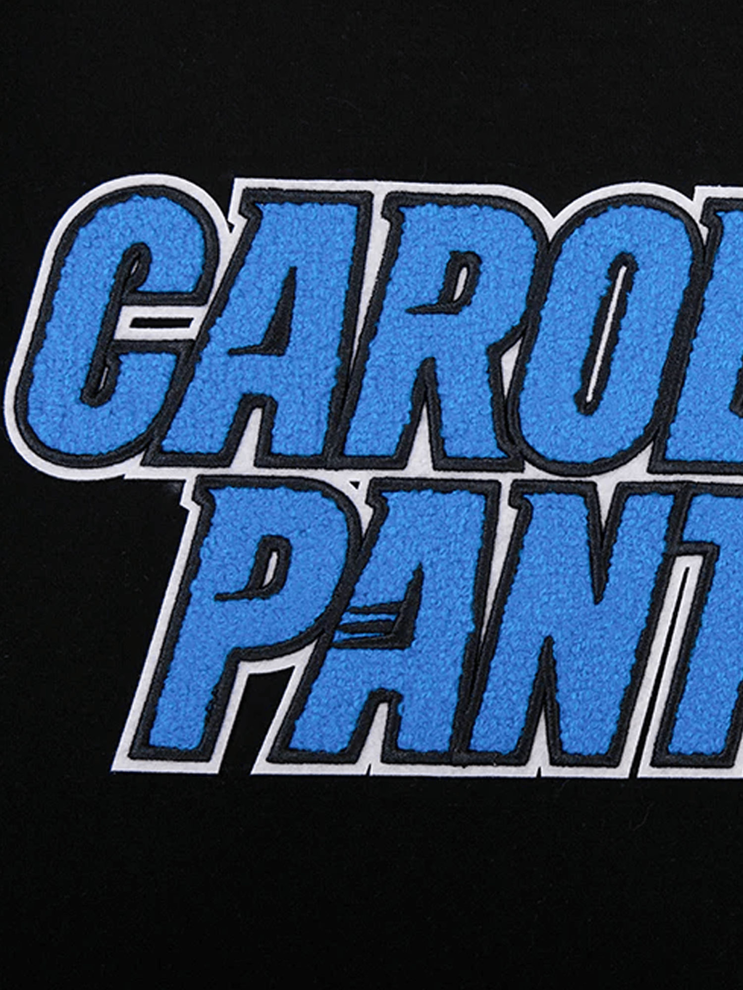Carolina Panthers Pro Standard NFL Team Chenille Flex T-Shirt - Black
