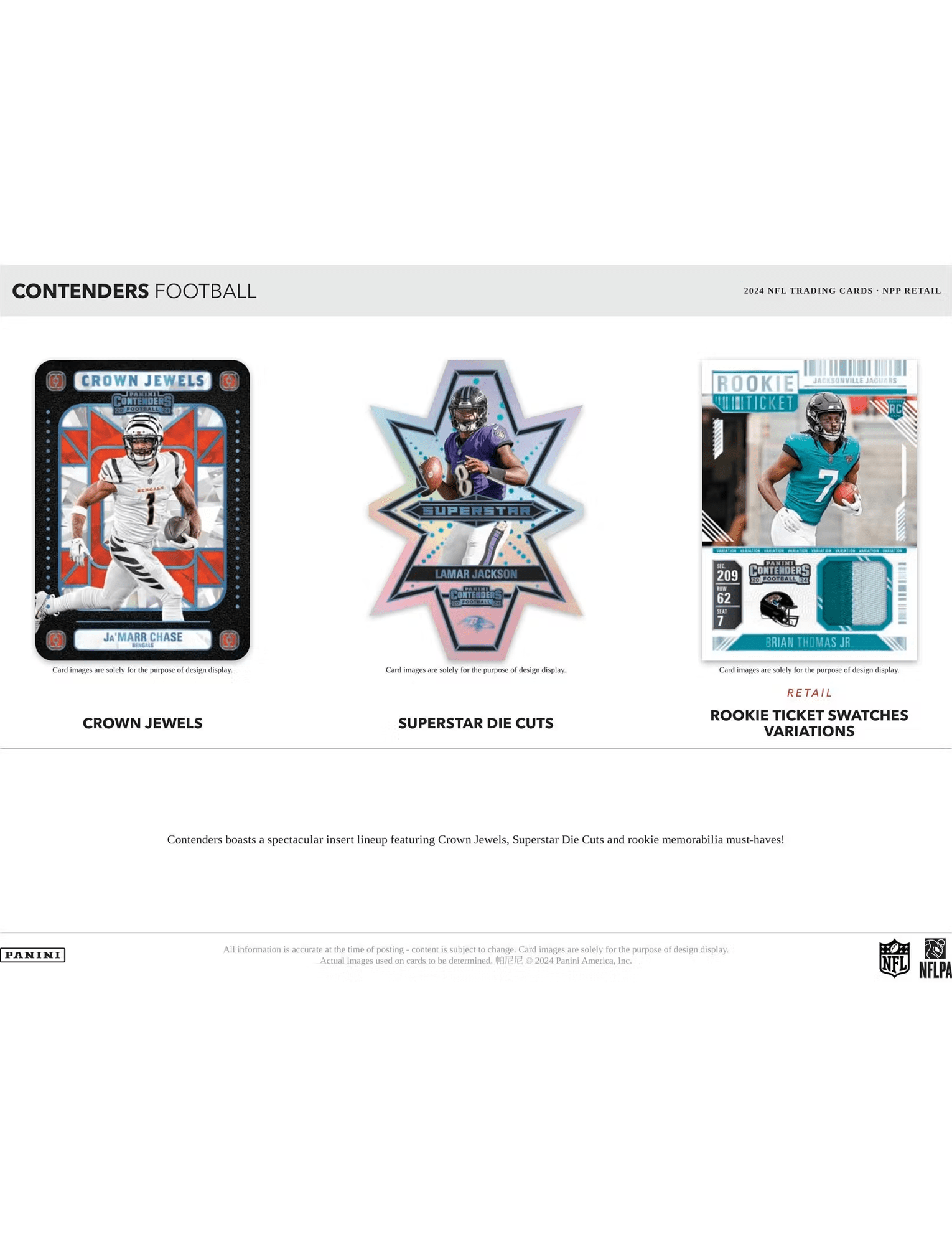 2024 Panini NFL Contenders Football Trading Card Blaster Box