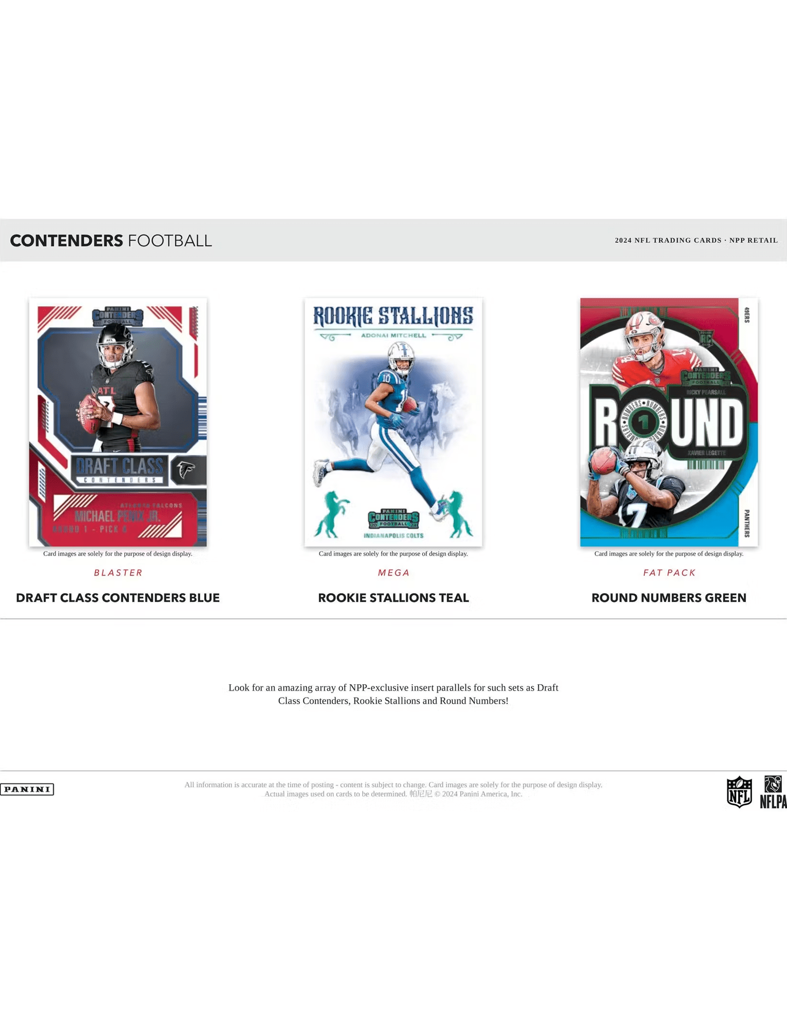 2024 Panini NFL Contenders Football Trading Card Blaster Box