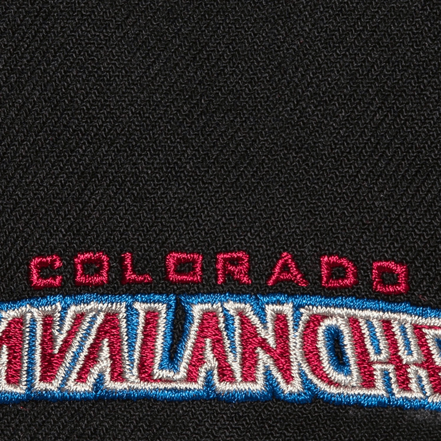 Colorado Avalanche Mitchell & Ness NHL Icon Pro Crown Snapback Hat - Black