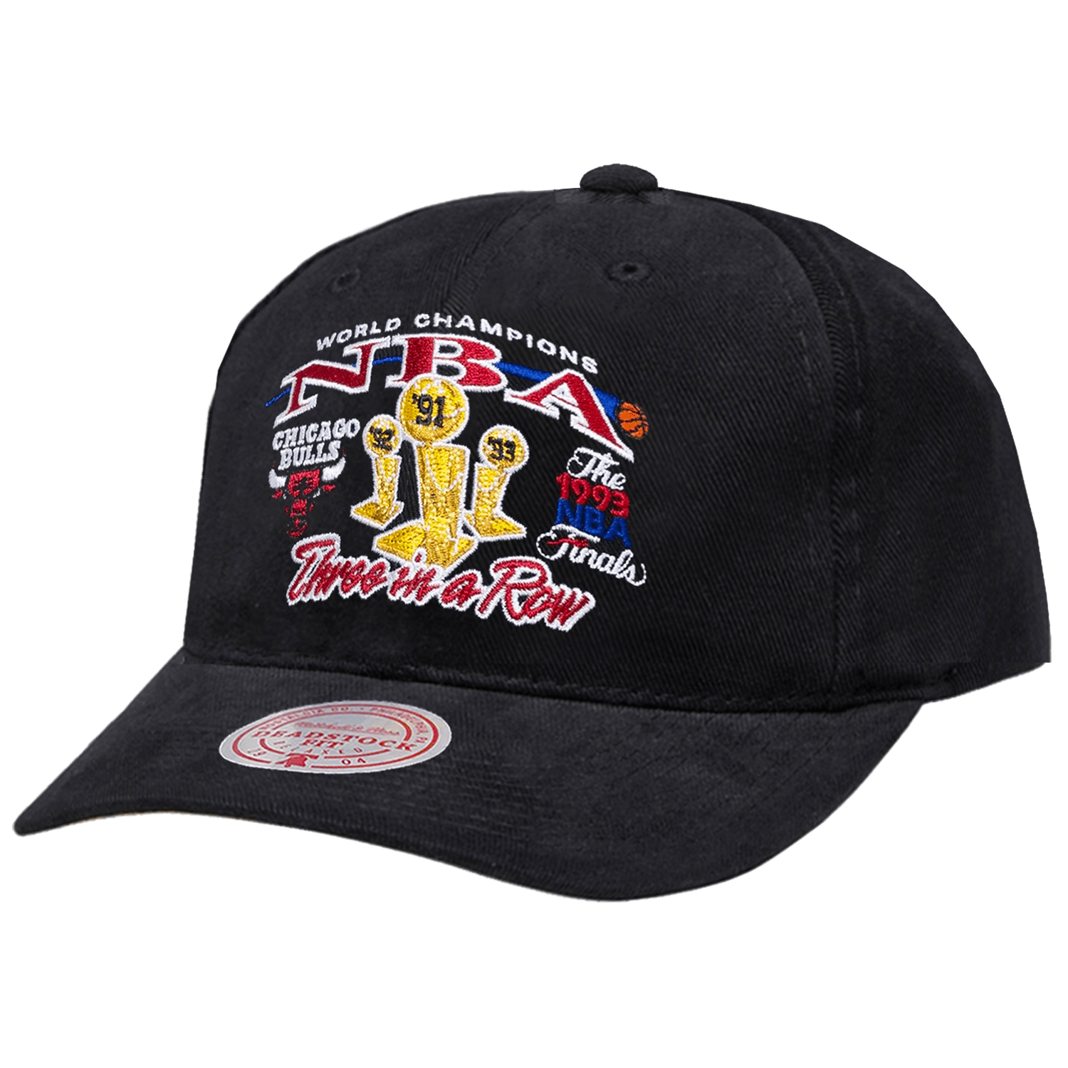 Chicago Bulls Mitchell & Ness NBA 93 Finals Deadstock Snapback Hat - Black