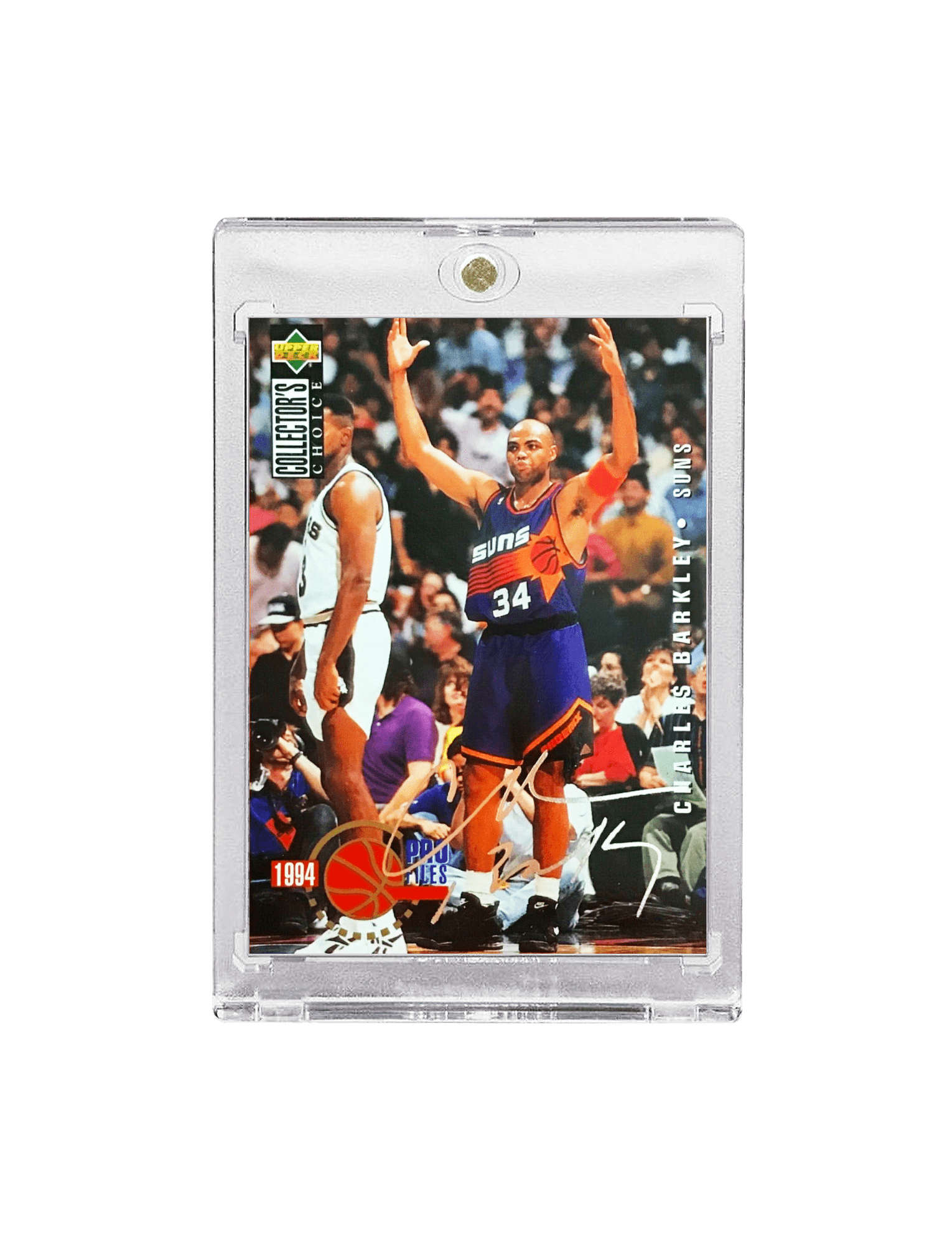 Charles Barkley Phoenix Suns Upper Deck 94 Pro Files Silver Signature Card