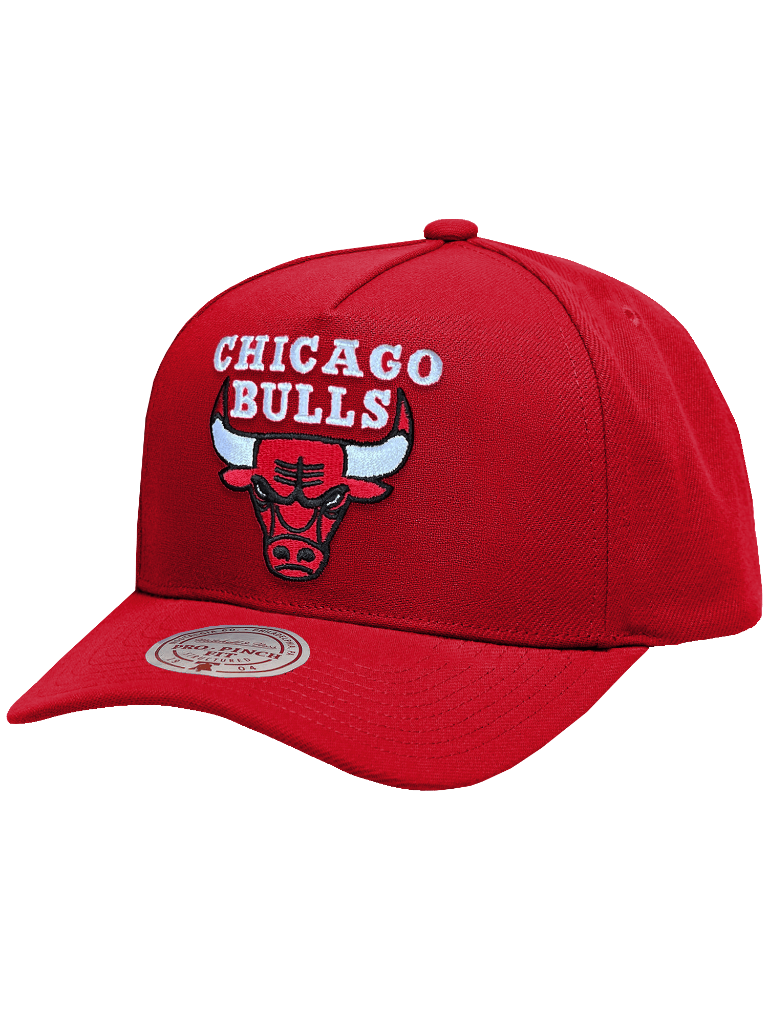Chicago Bulls Mitchell & Ness NBA HWC Pro Pinch Snapback Hat - Red