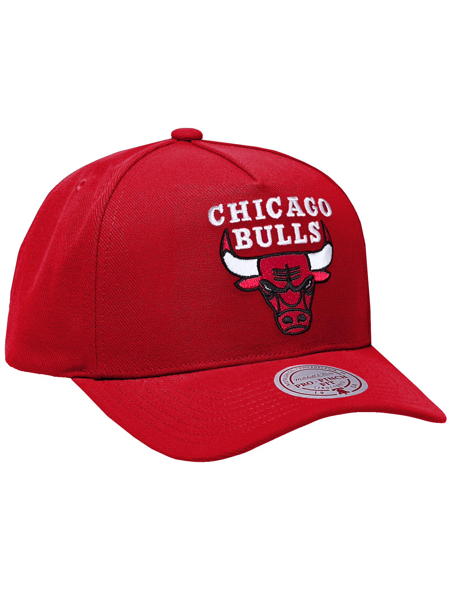 Chicago Bulls Mitchell & Ness NBA HWC Pro Pinch Snapback Hat - Red