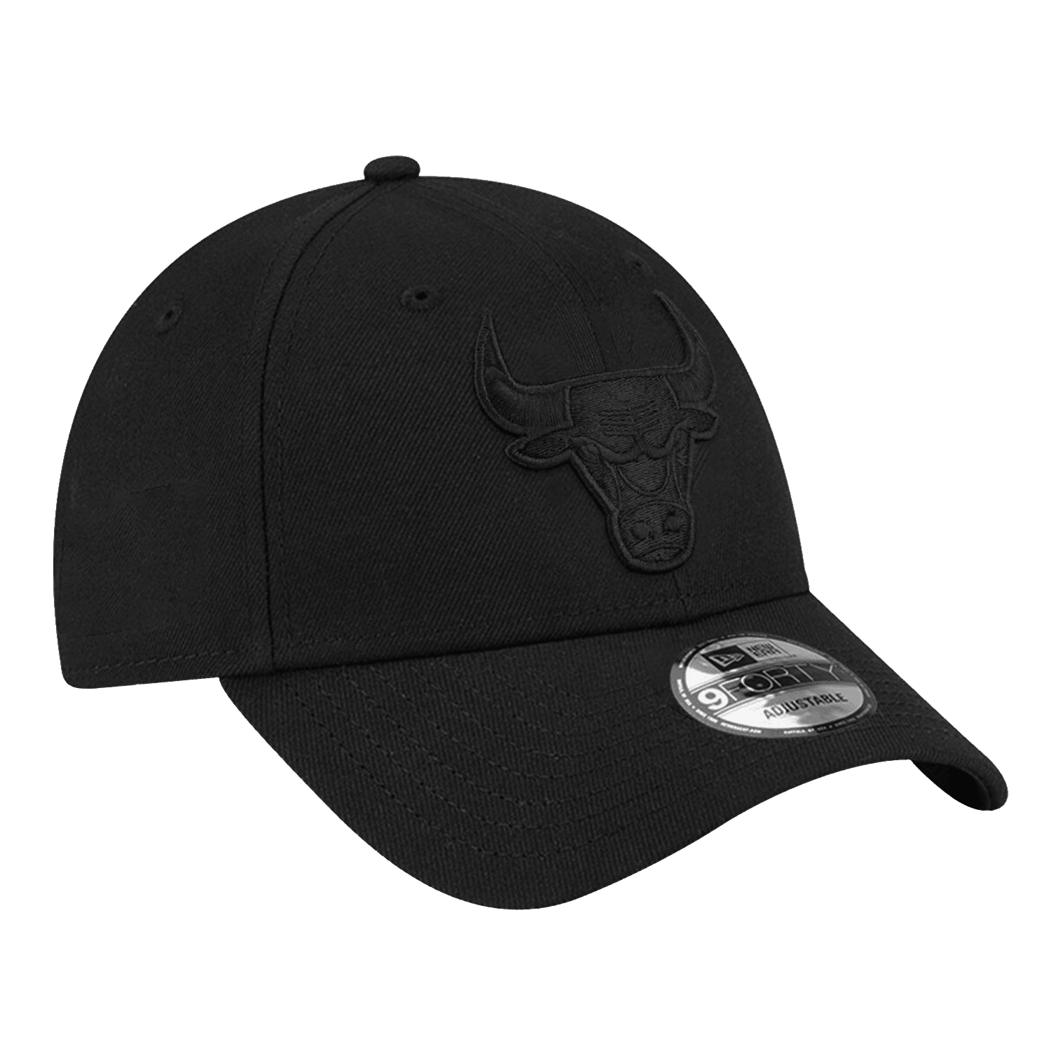 Chicago Bulls New Era NBA Black On Black 9FORTY Strapback Hat