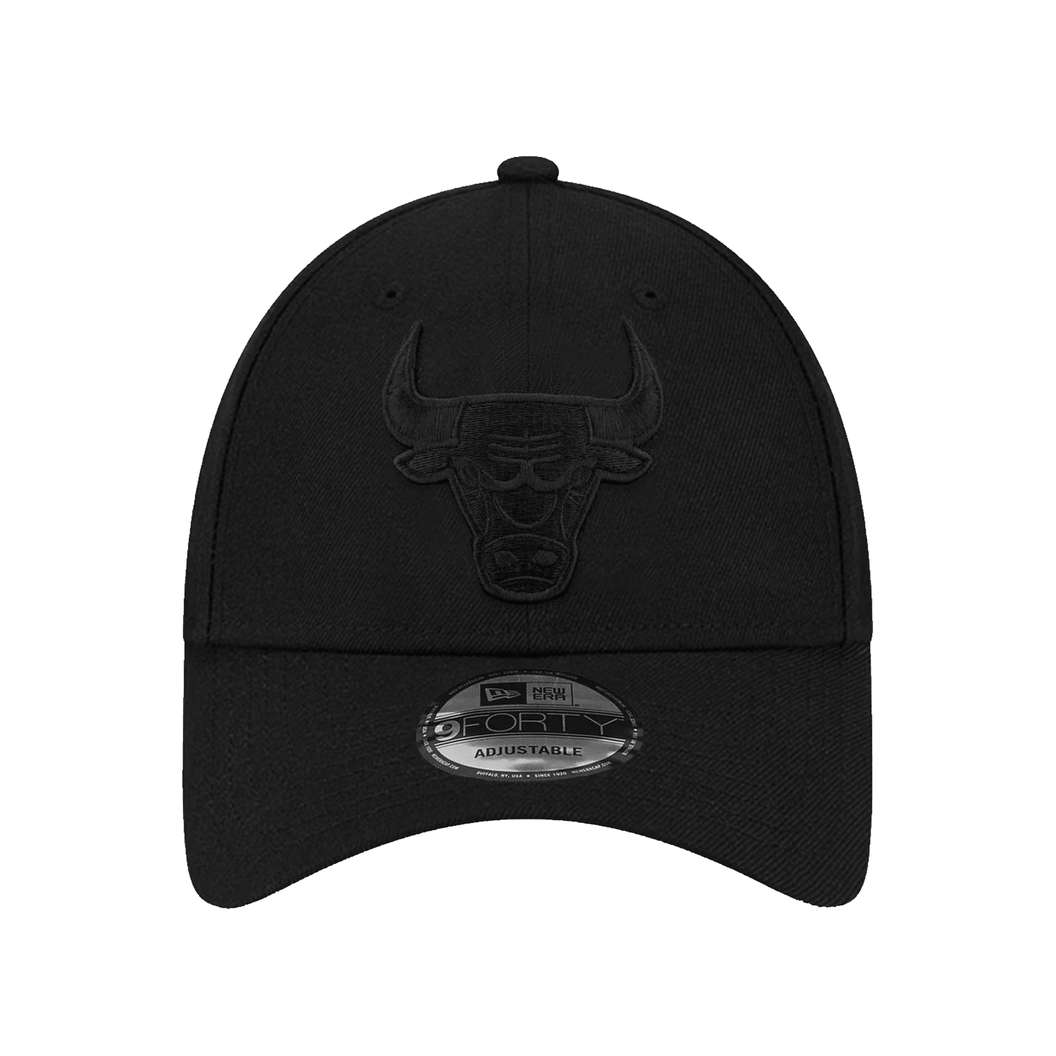 Chicago Bulls New Era NBA Black On Black 9FORTY Strapback Hat