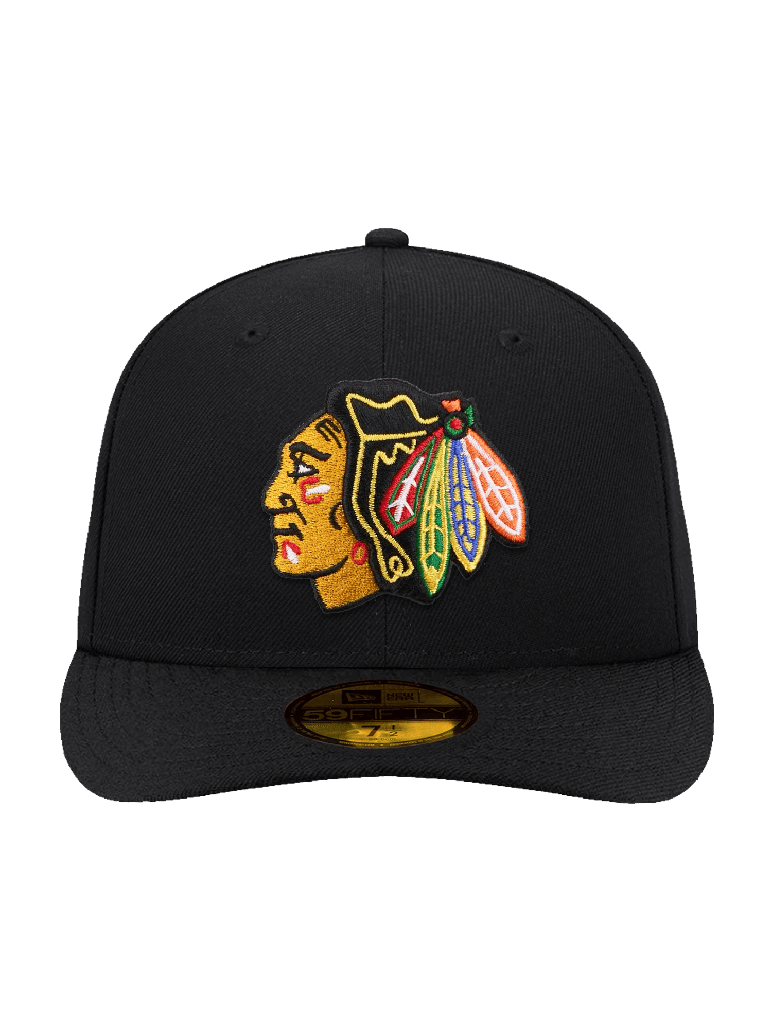 Chicago Blackhawks New Era NHL Team 59FIFTY Pre-Curved Fitted Hat - Black