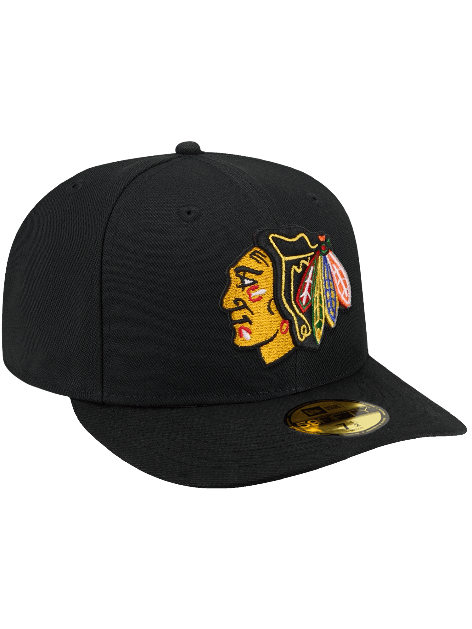 Chicago Blackhawks New Era NHL Team 59FIFTY Pre-Curved Fitted Hat - Black