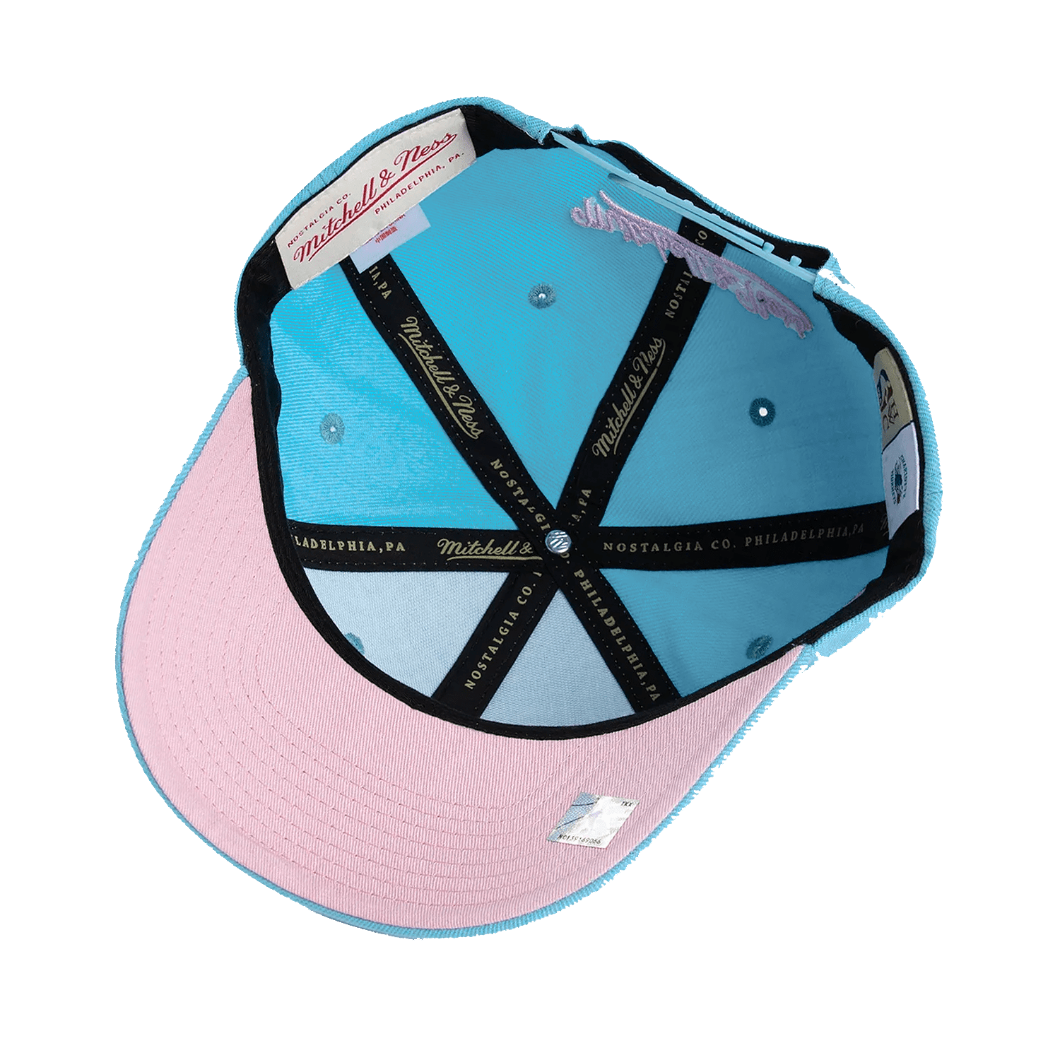 Charlotte Hornets Mitchell & Ness NBA Ice Cream Pro Crown Snapback Hat - Blue